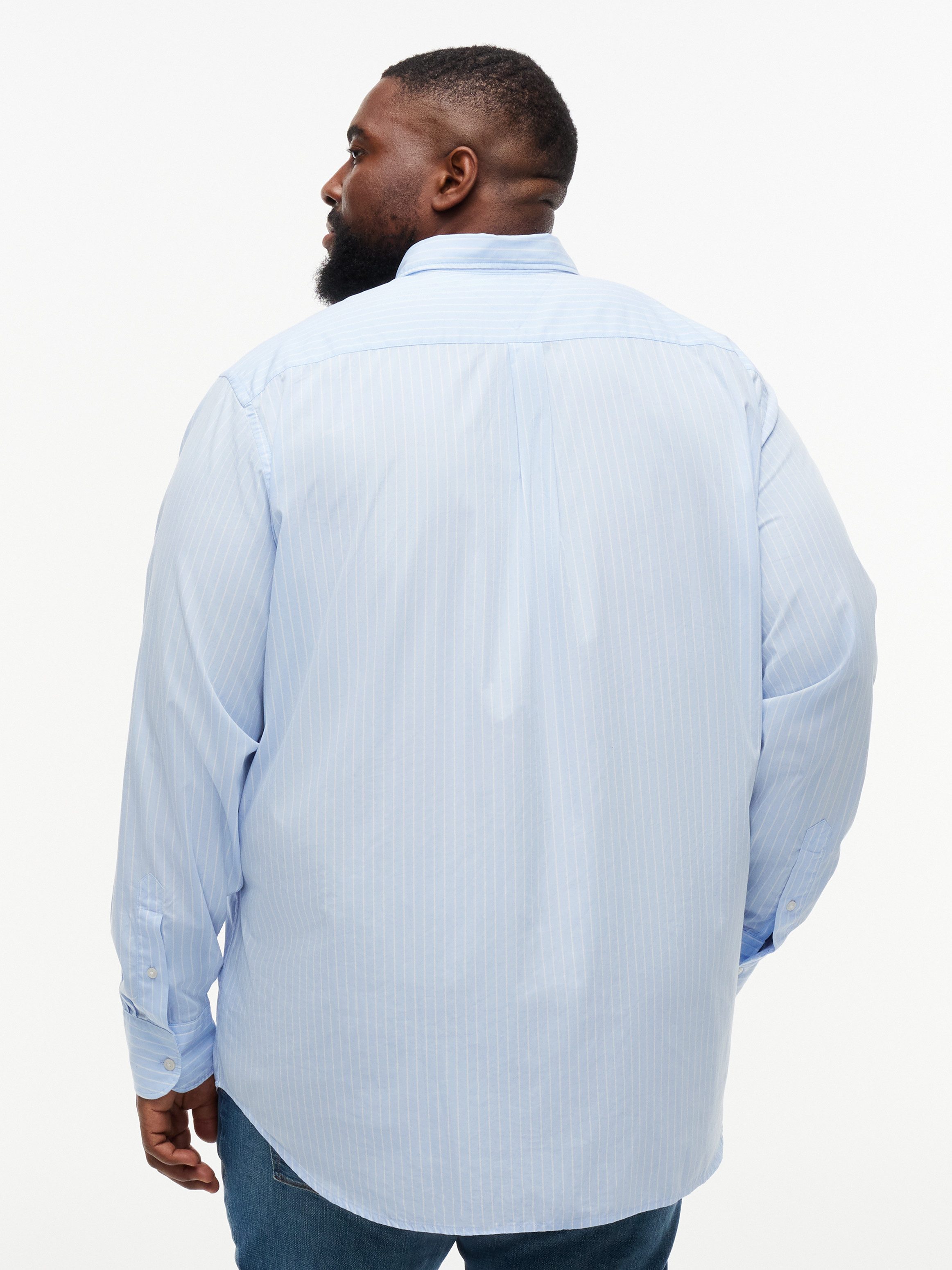 Tommy Hilfiger Big & Tall Langarmhemd BT-CORE HAIRLINE POPLIN RF mit Button-Down-Kragen, Regular Fit – Bild 3 von 5