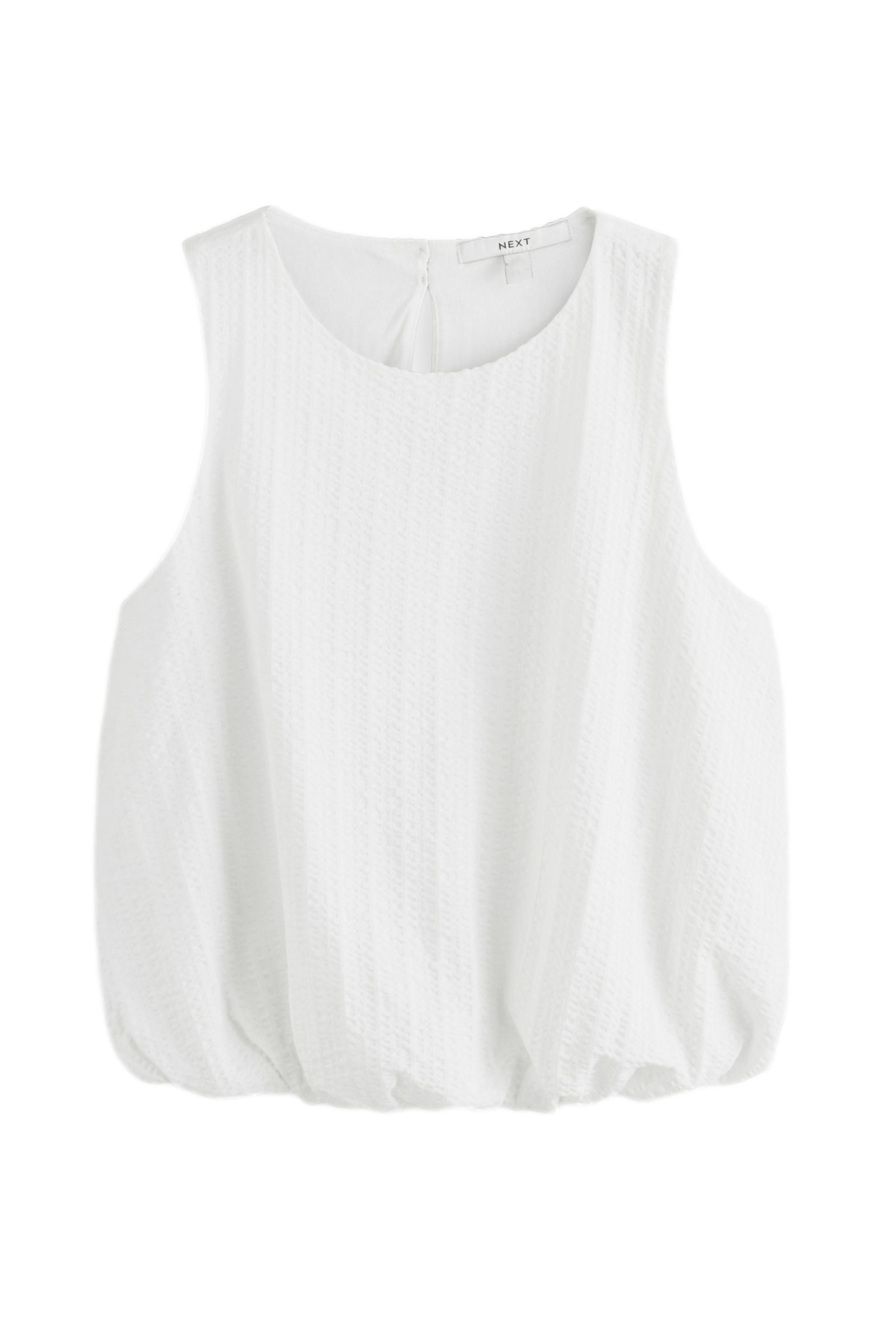 Next Shirttop Ärmelloses Top mit Ballonsaum aus 100 % Baumwolle (1-tlg) günstig online kaufen