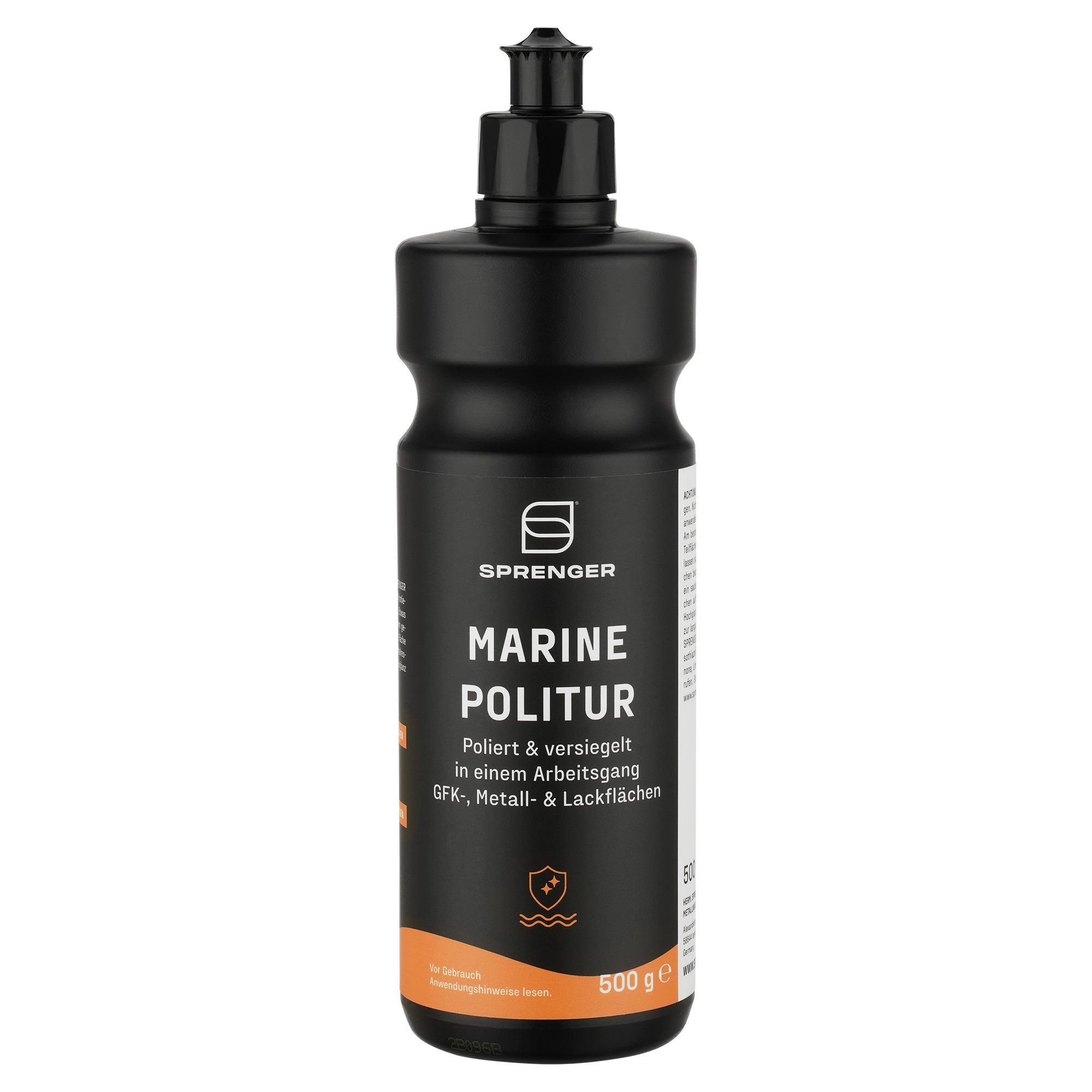 SPRENGER Marine Politur 500 ml Politur, Poliert & versiegelt – UV-Schutz mit Carnaubawachs für GFK