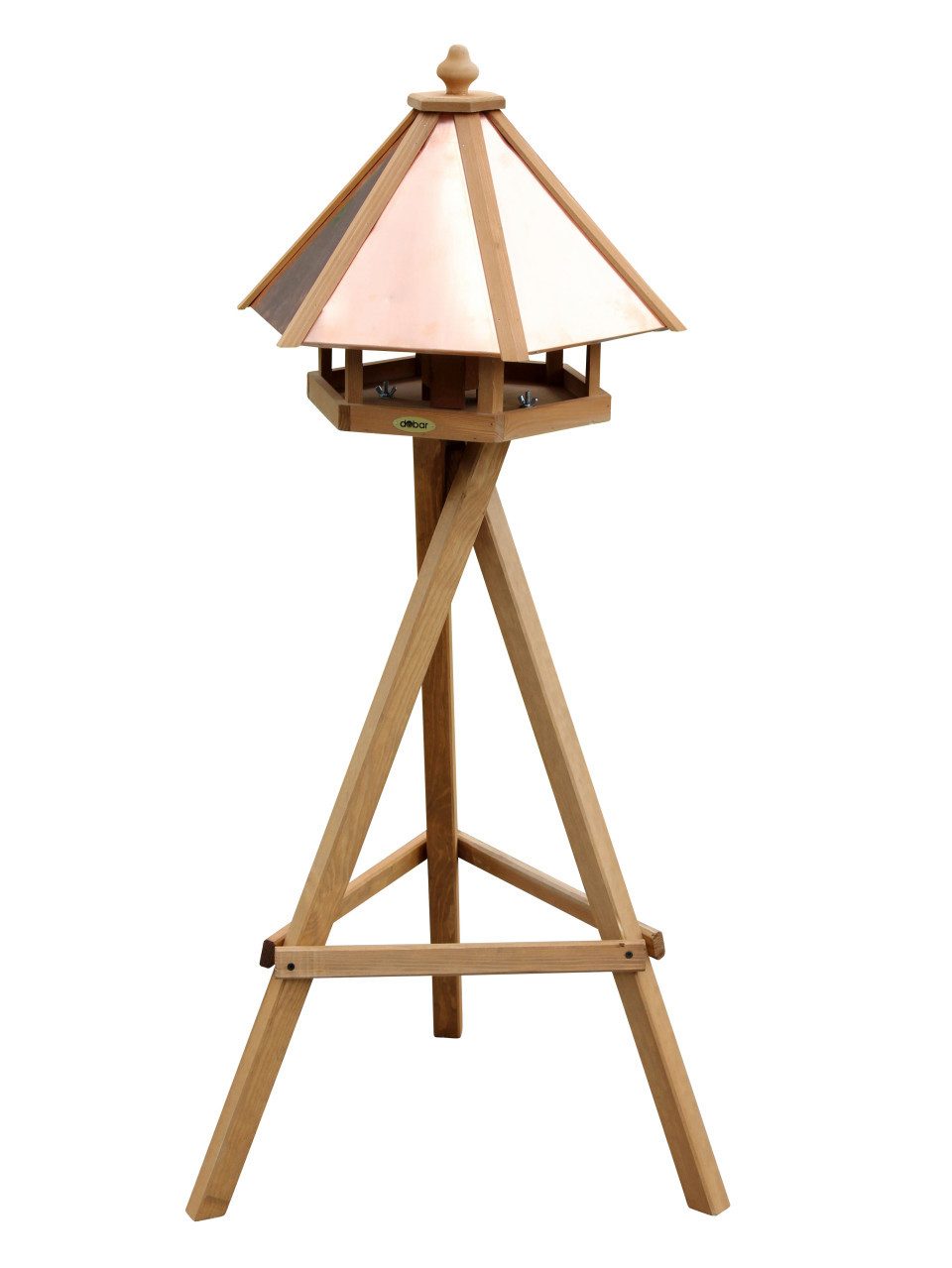 dobar Vogelhaus Dobar Vogelhaus mit Kupferdach 53,5 x 53,5 x 40 cm