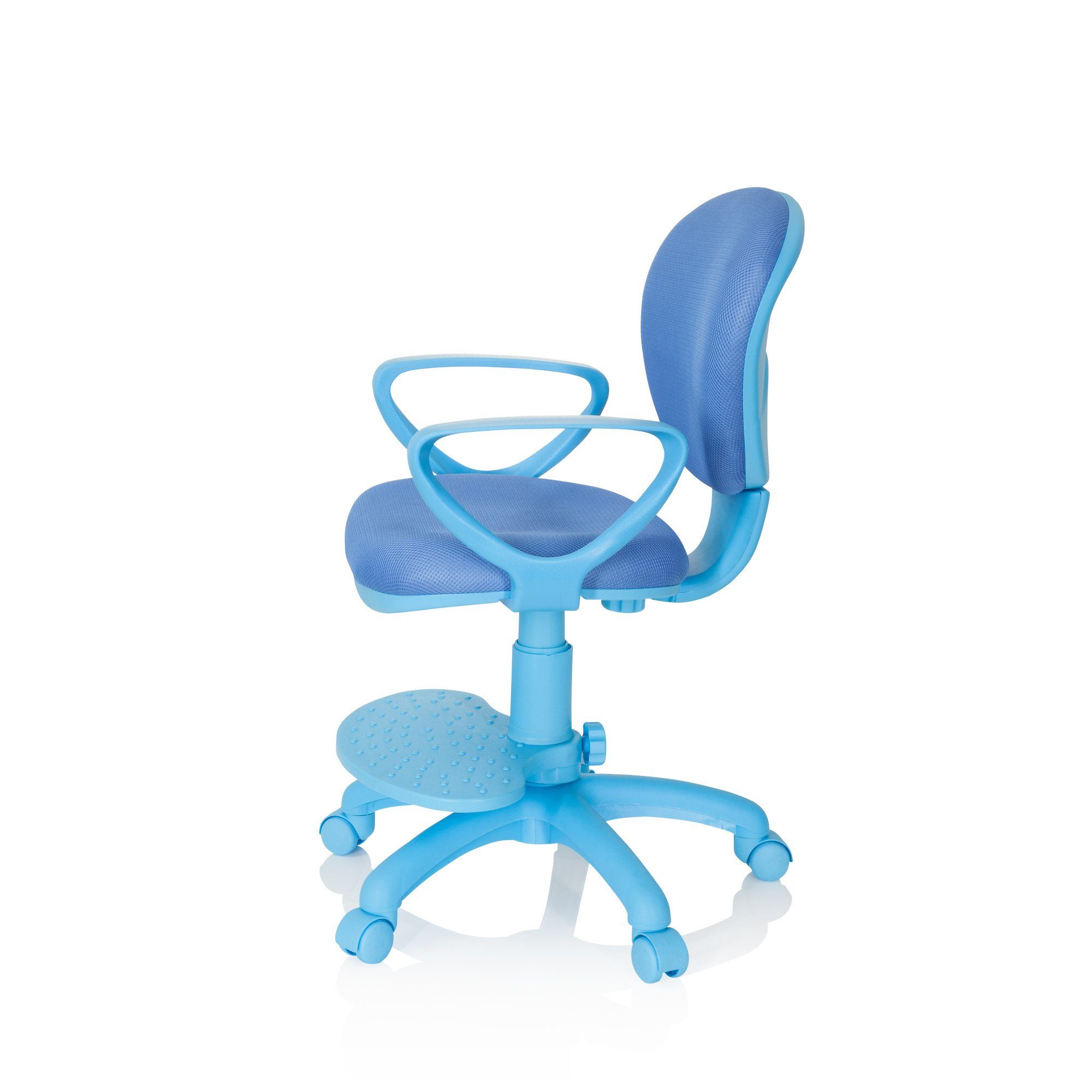 mitwachsend, St), Drehstuhl hjh Stoff (1 COLOUR ergonomisch Kinderdrehstuhl mit Armlehnen KID OFFICE Blau