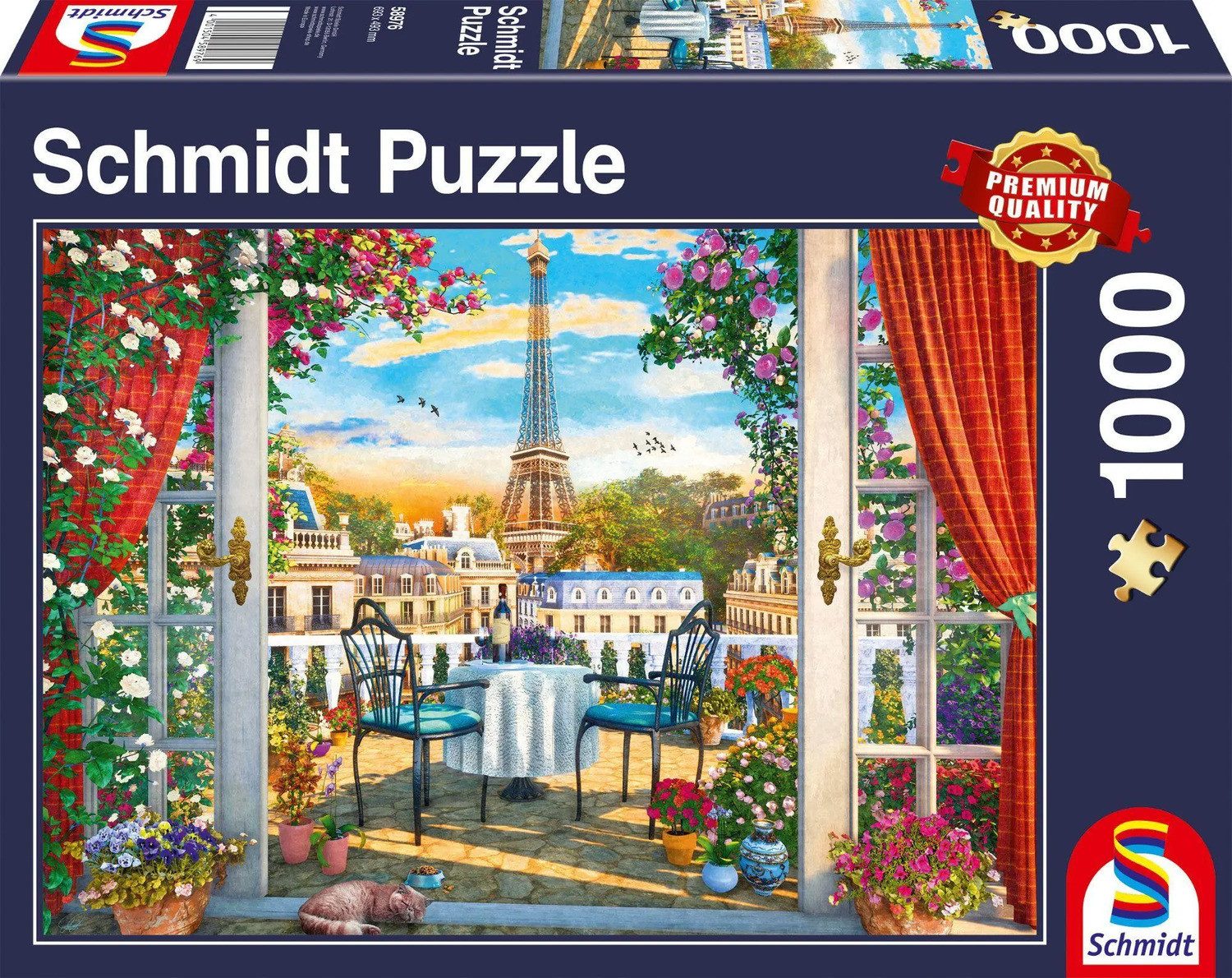 Schmidt Spiele Puzzle Terrasse in Paris. 1.000 Teile, 1000 Puzzleteile günstig online kaufen