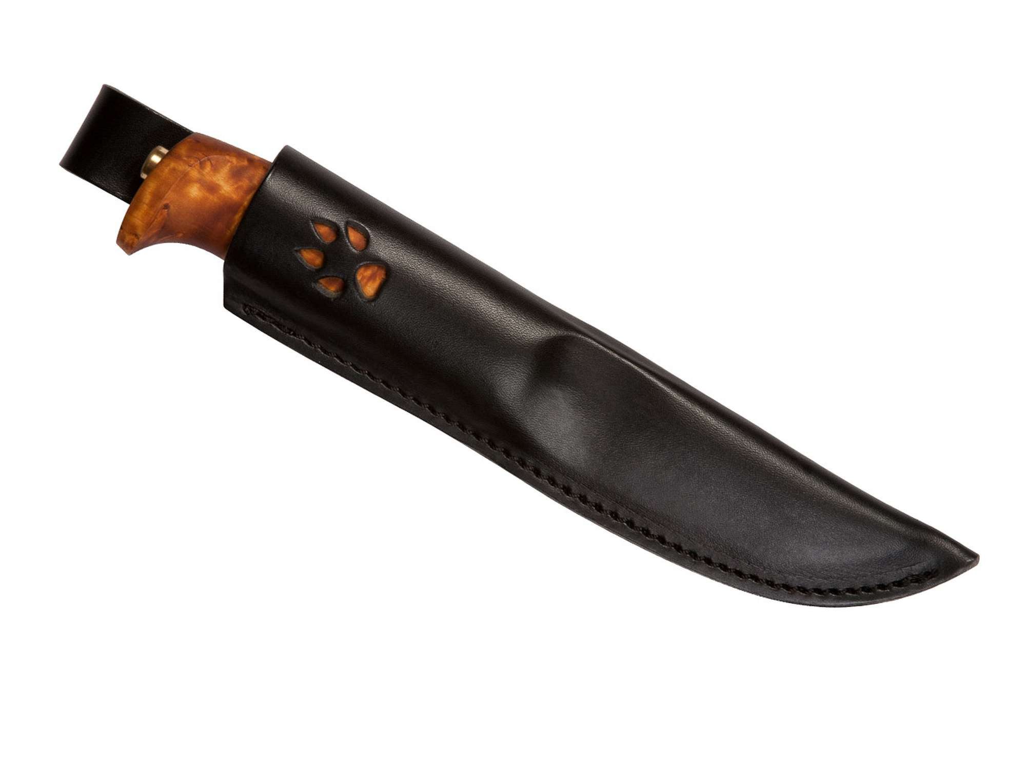 Helle Universalmesser Helle Gaupe Outdoormesser Laminatstahl Birke Leder