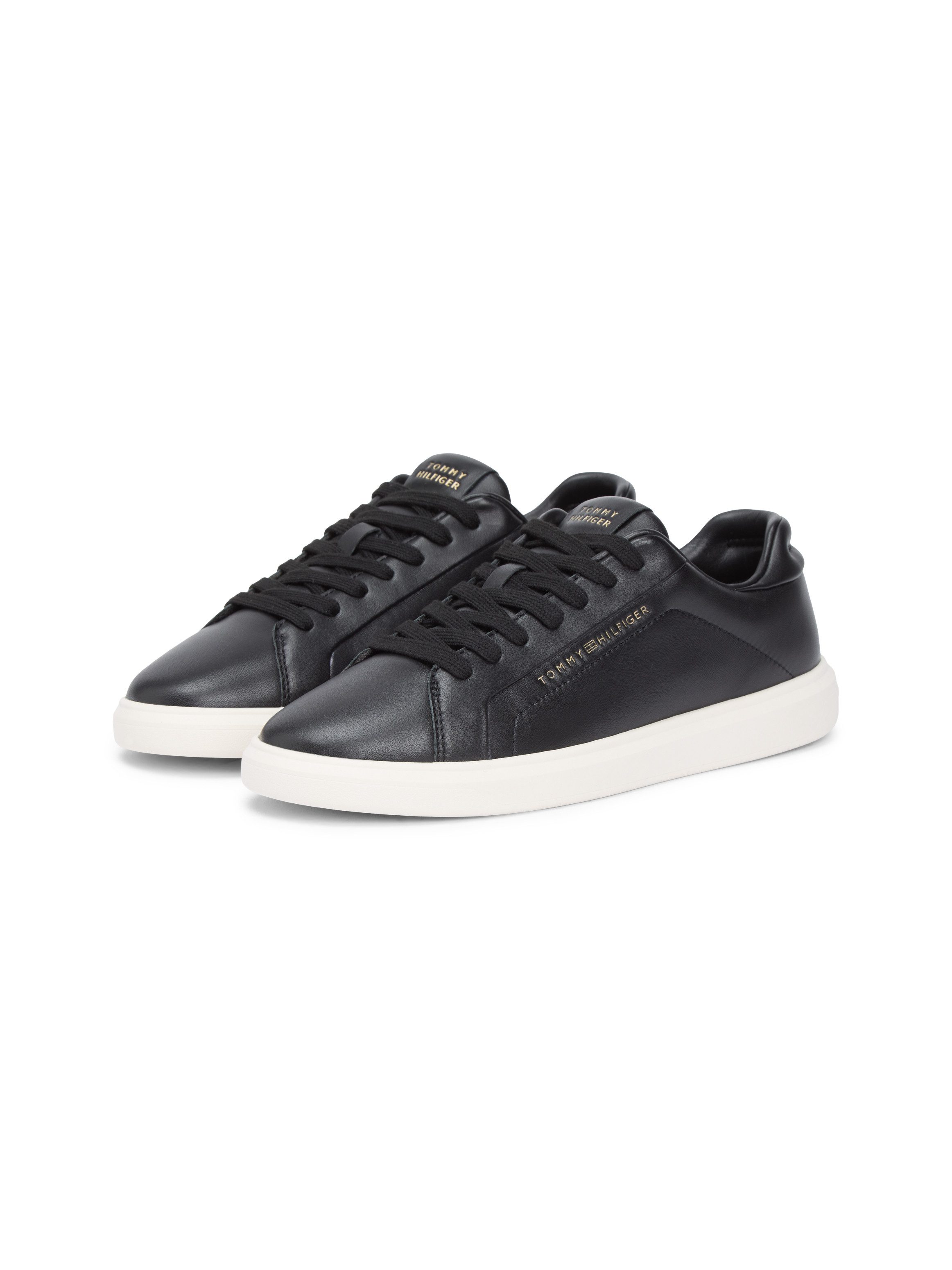 Tommy Hilfiger ICON COURT LIGHT WEIGHT SHINNY Plateausneaker Freizeitschuh, Halbschuh, Schnürer mit TH-Logo - klein ausfallend