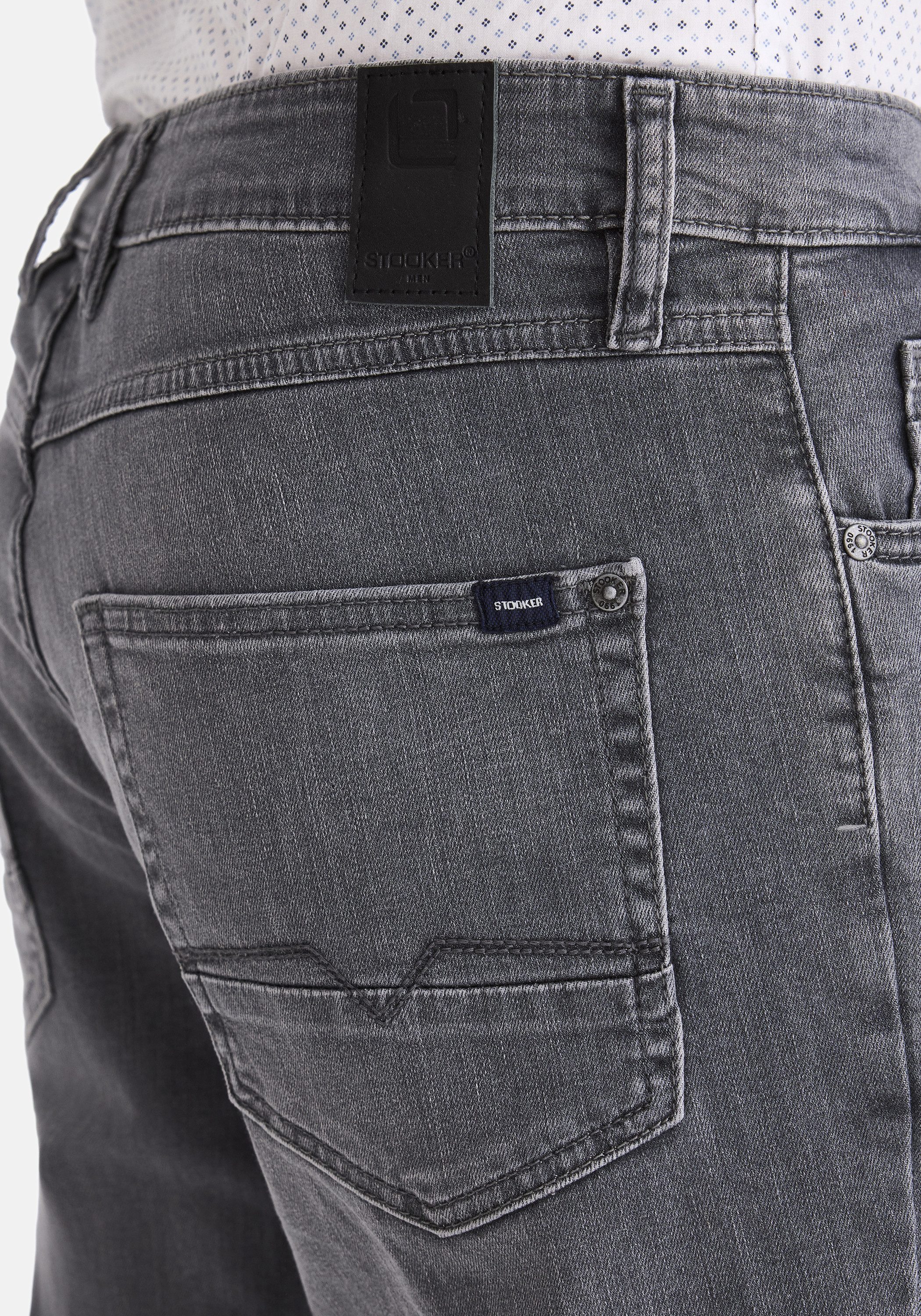 Stooker Men 5-Pocket-Jeans Glendale Season Slim Straight Fit Jeans Slim Straight Fit Casual Clean Wash Denim Jeans für Herren