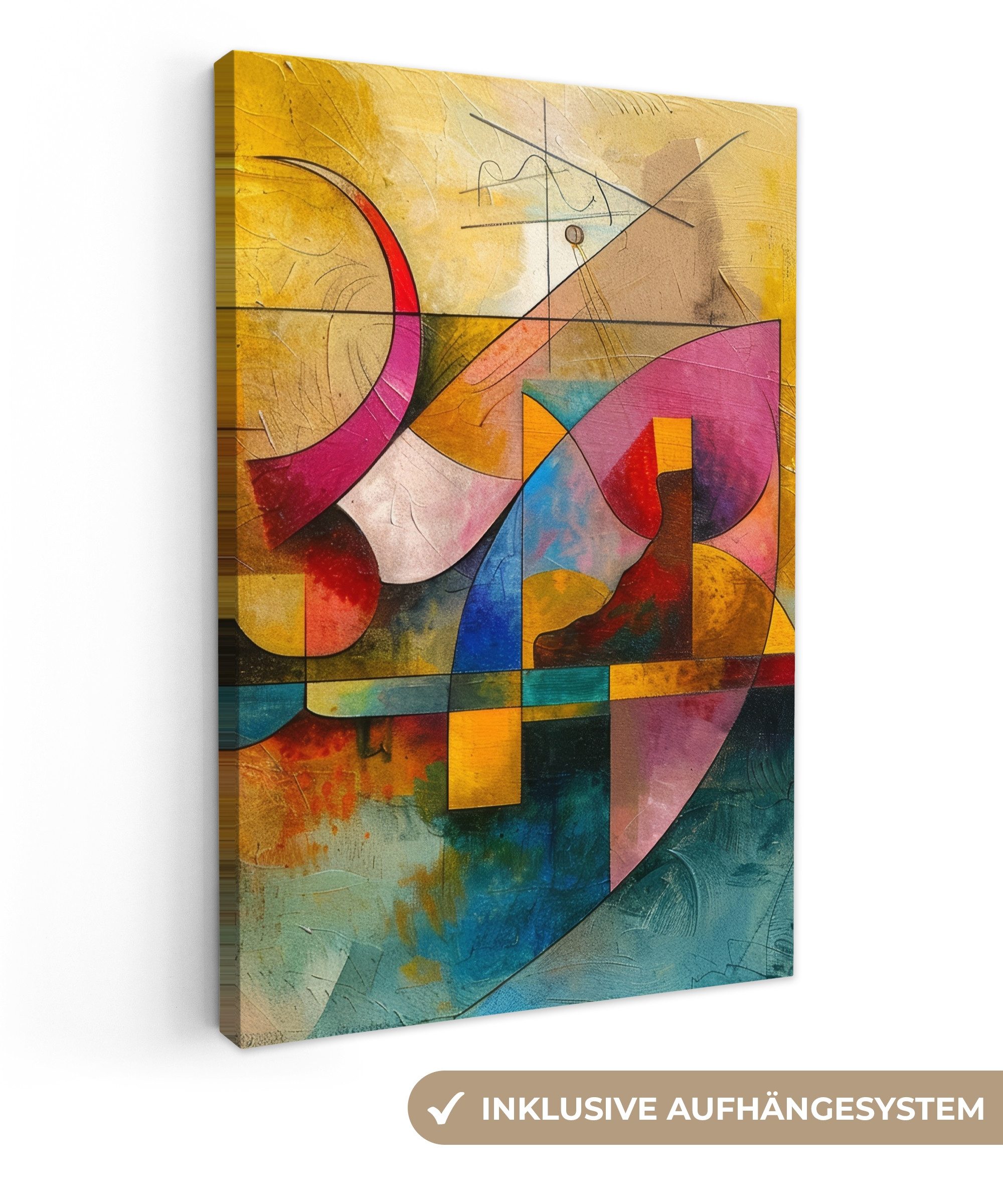 OneMillionCanvasses® Leinwandbild Kunst - Abstrakt - Ästhetisch - Farbenfro günstig online kaufen