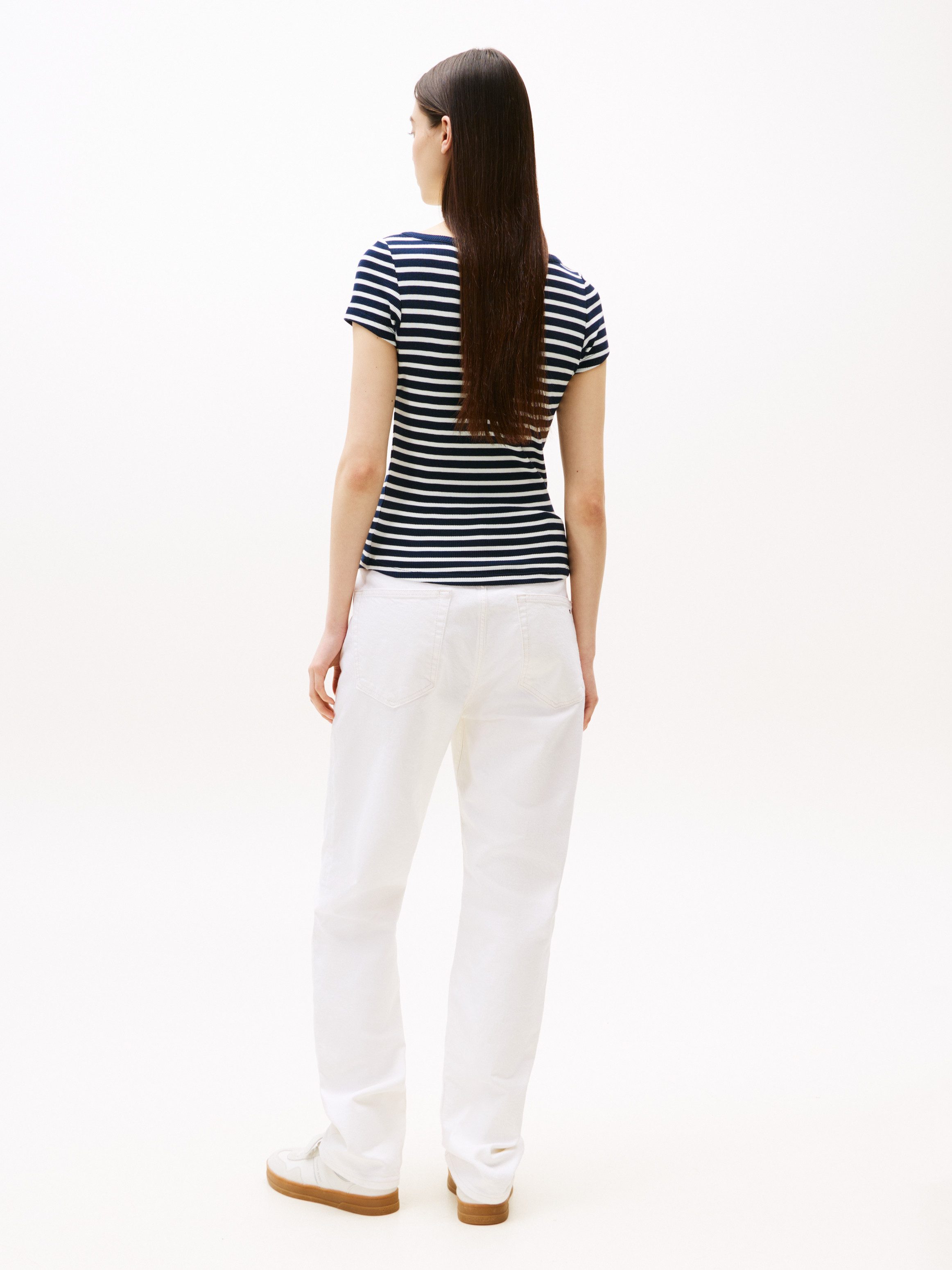 Tommy Jeans Kurzarmshirt TJW SLIM HENLEY WAFFLE SS