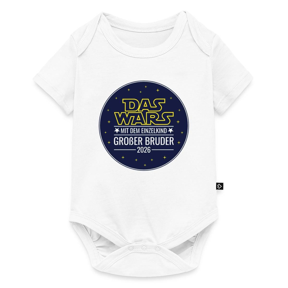 Spreadshirt Kurzarmbody Das wars mit dem Einzelkind Grosser Bruder 2026 Kurzarm Tages Baby Bod (1-tlg)