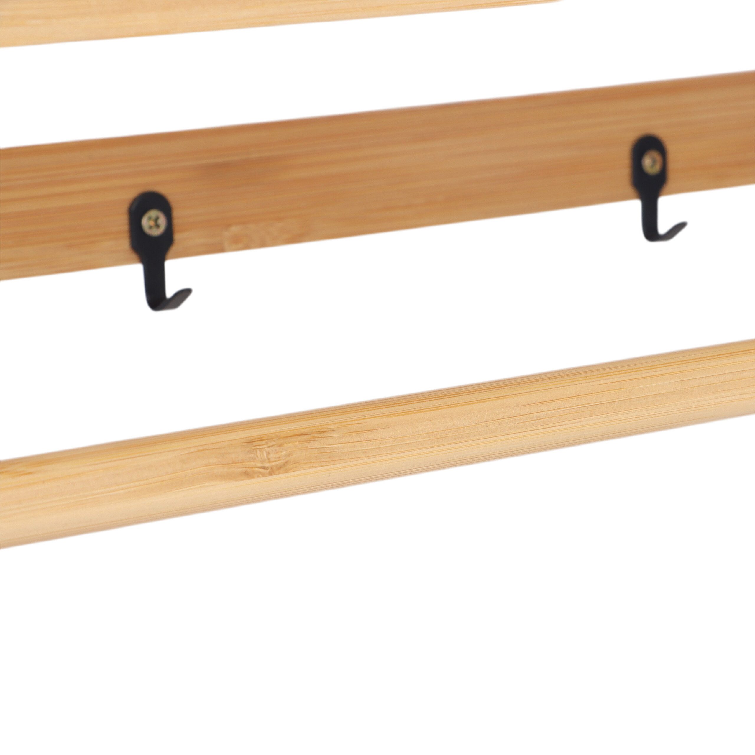 relaxdays Wandregal Bad mit Haken & Handtuchstange, 1-tlg. – Bild 5 von 5