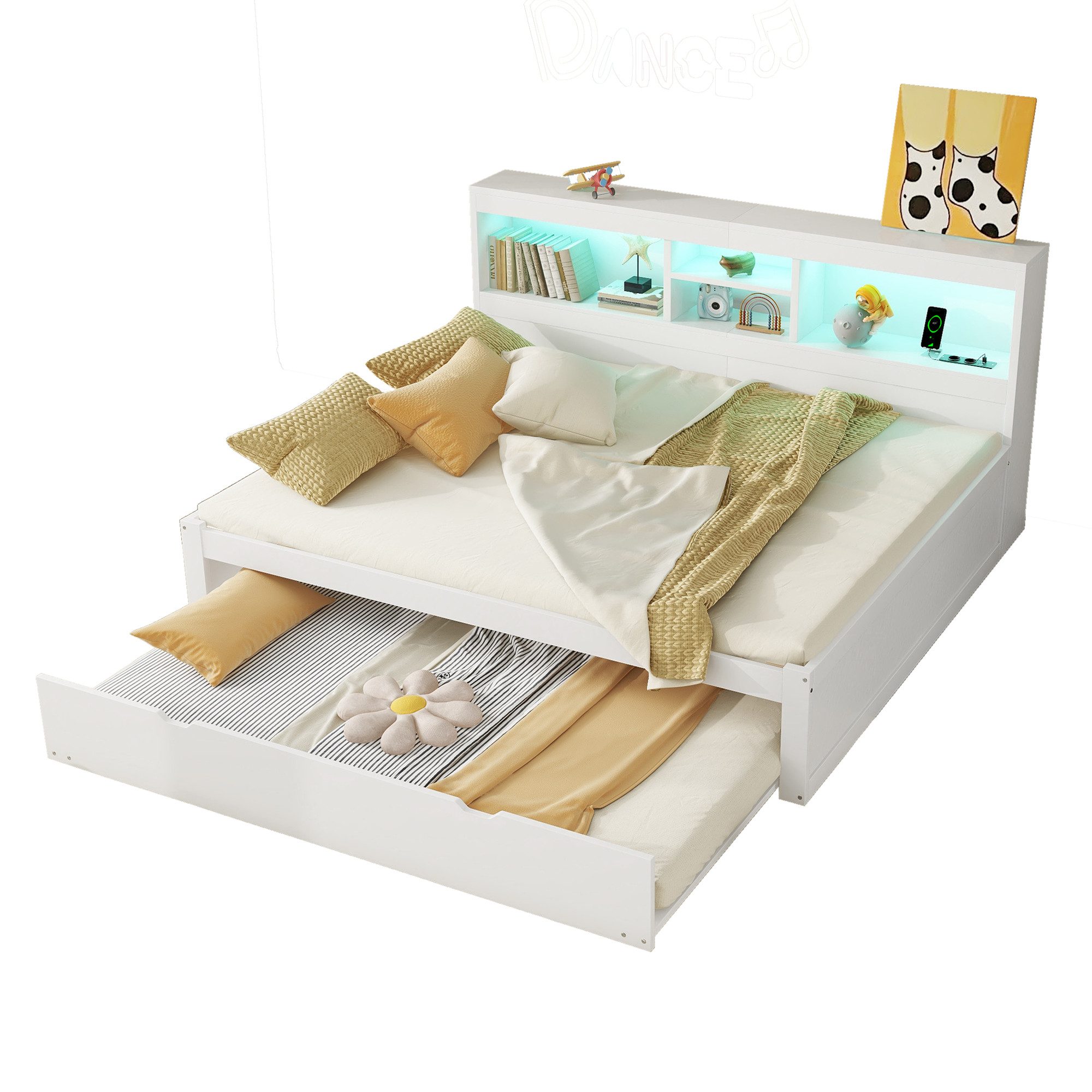 Odikalo Schlafsofa AusziehbaresBett Daybett Tagesbett Bettseitiges günstig online kaufen