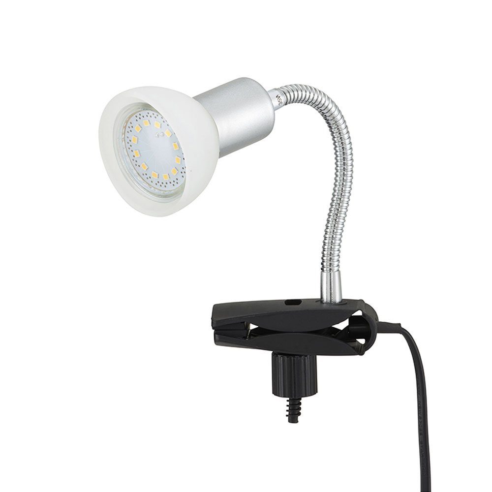 fest LED-Leuchtmittel Klemmleuchte Warmweiß, LED weiß Klemmlampe Klemmlampe LED mit etc-shop Tischleuchte Klemmleuchte, Stecker, verbaut,