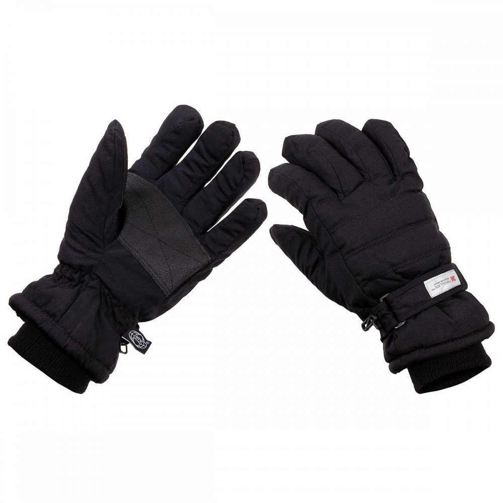 (Packung) Skihandschuhe MFH Fingerhandschuhe, schwarz Thinsulate, - XXXL