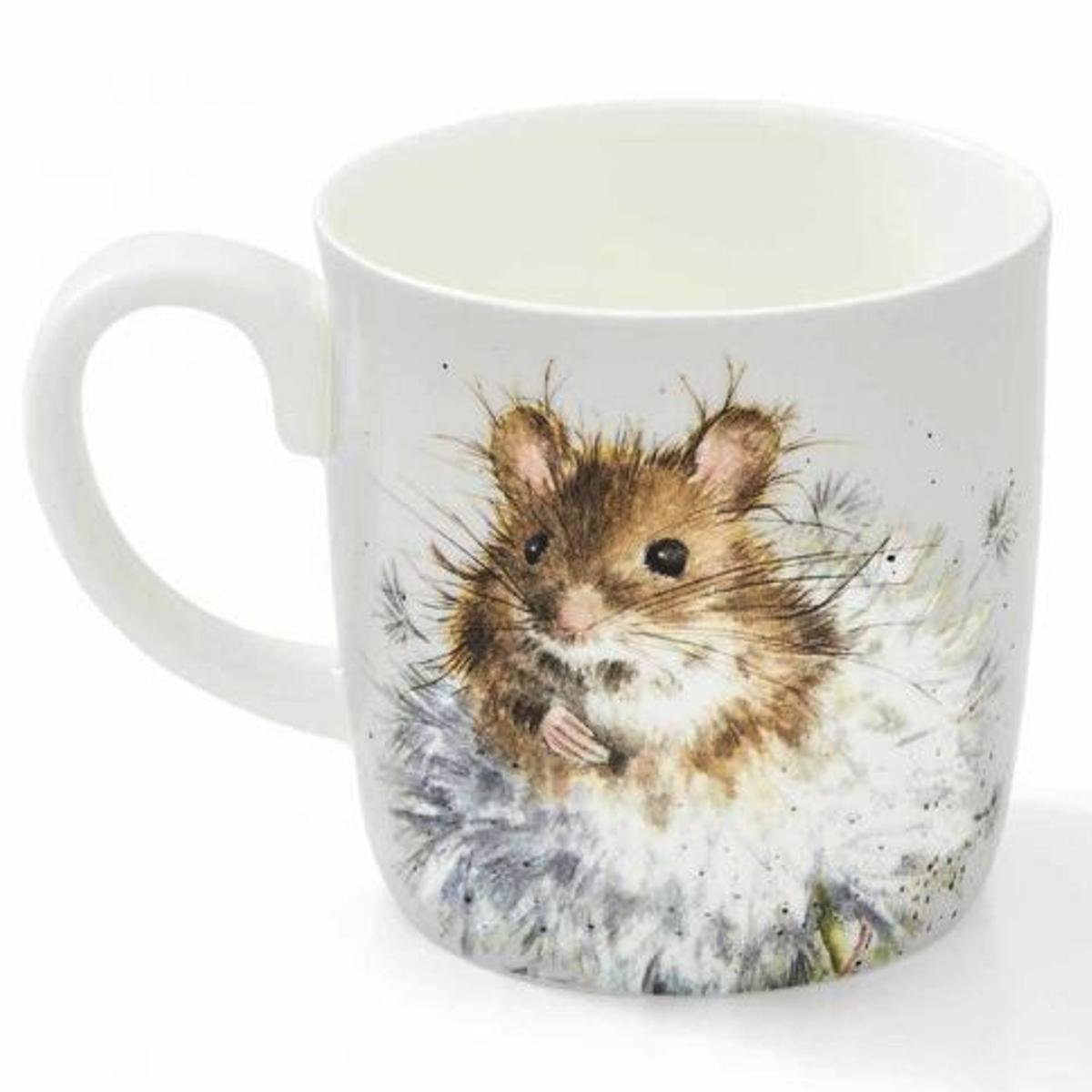 Wrendale Becher Wrendale Designs Porzellan-Becher Land-Maus Pusteblume, ca. 400 ml, Porzellan