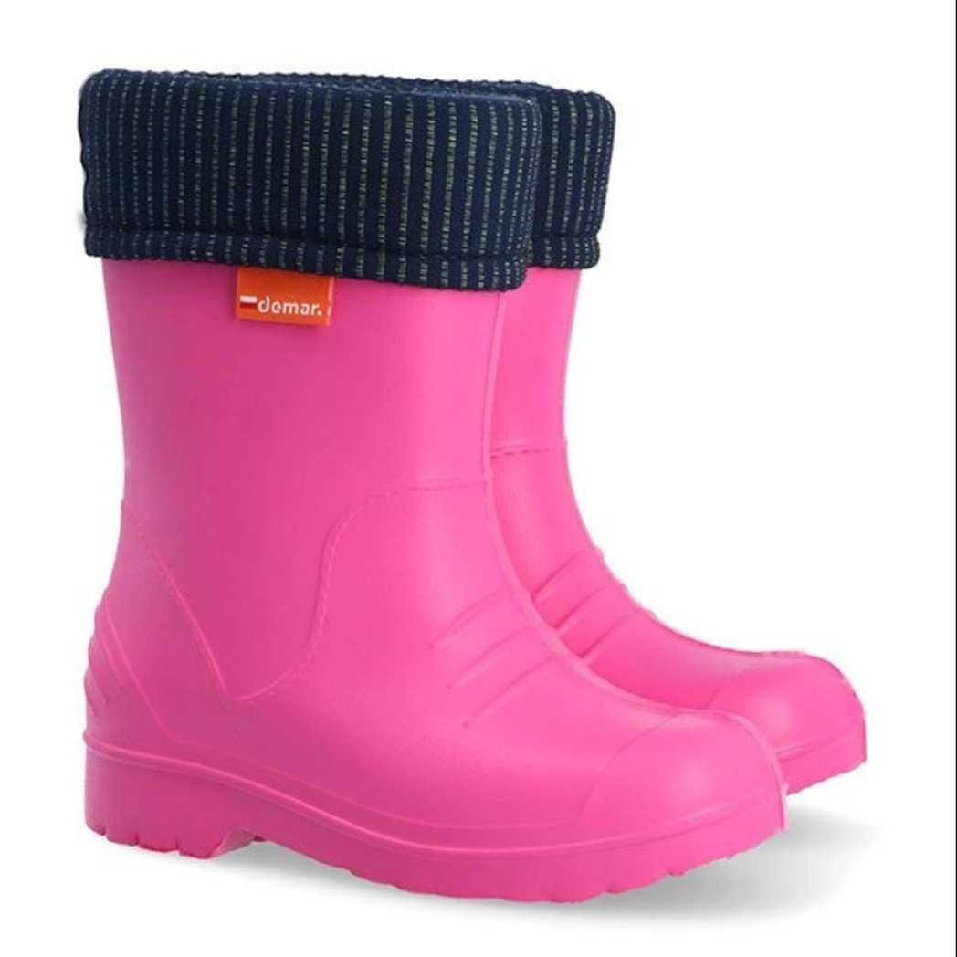 Demar Demar Ultralight Kids Warm Lined Rain Boots Wellies Dino Gummistiefel