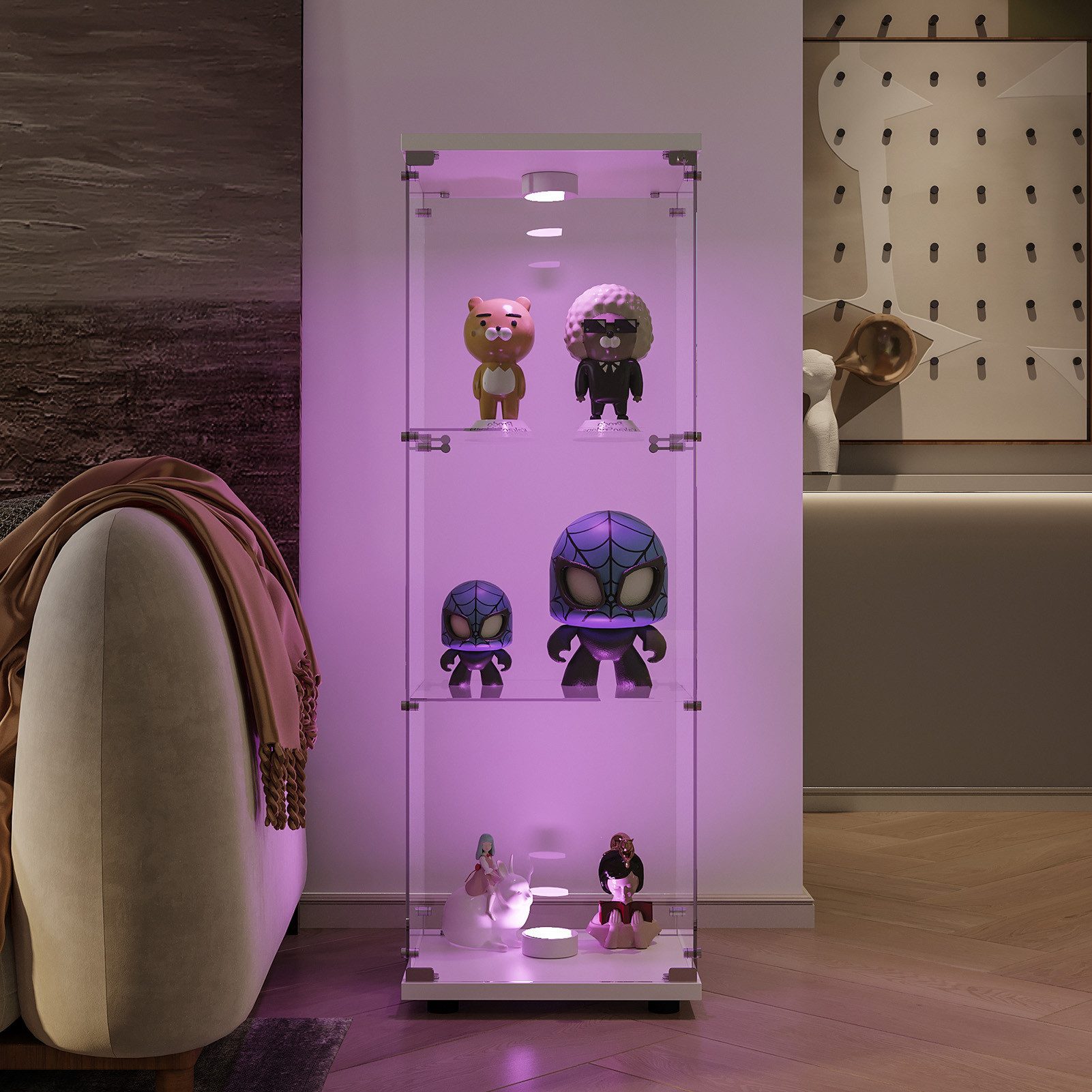 Furnishings Home Vitrine Glasvitrine stehend Standvitrine mit Glastüren, 2 günstig online kaufen
