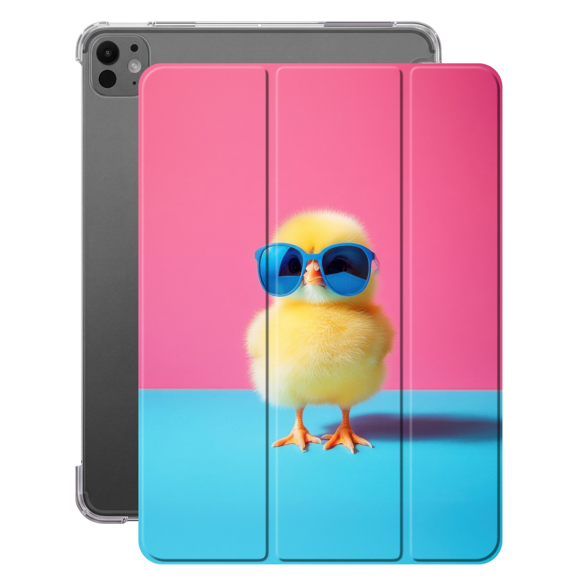 OnlyWow Tablet-Hülle Apple iPad Pro (2024) 11 inch Chick - Sonnenbrille - Blau, Schutzhülle, Klapphülle, Auto-Sleep/Wake-Funktion, Stoßfest