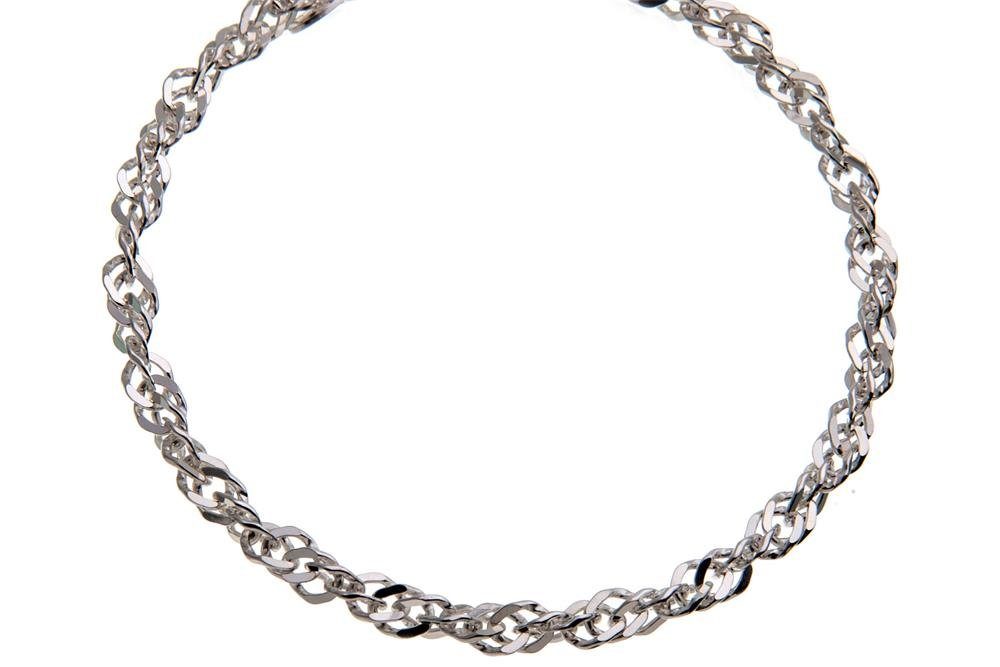 Silberarmband Singapurkette Armband 4,5mm - 925 Silber, Länge wählbar von 16-25cm