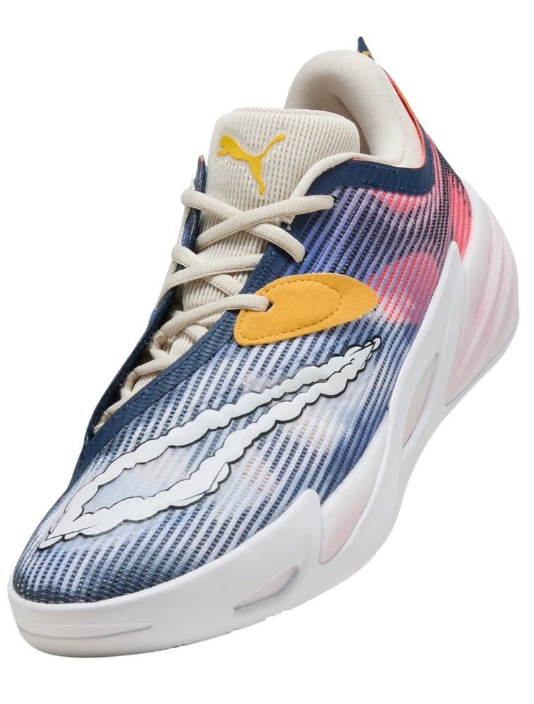 PUMA Hallen-Indoorschuhe All-Pro Nitro™ 2 Hooptopia (Basketball) blau/bunt Badmintonschuh