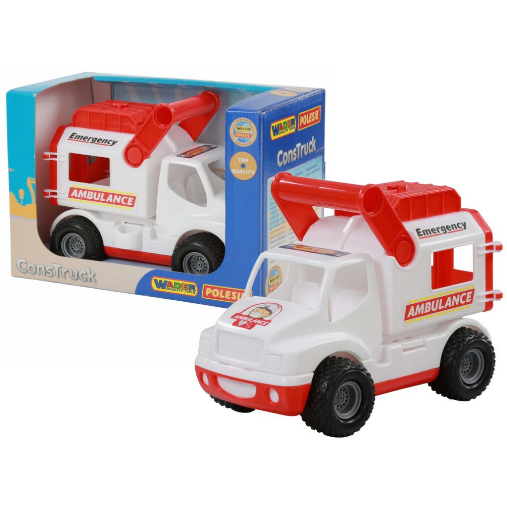 WADER QUALITY TOYS Spielzeug-Boot Auto ConsTruck Krankenwagen White Polesie 41913