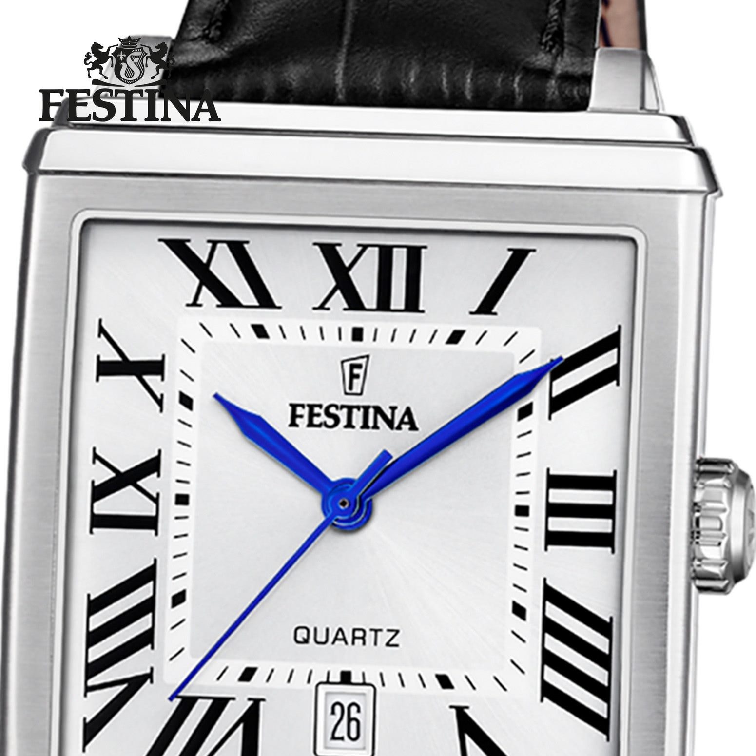 Festina Quarzuhr Festina Herrenuhr Leder schwarz günstig online kaufen