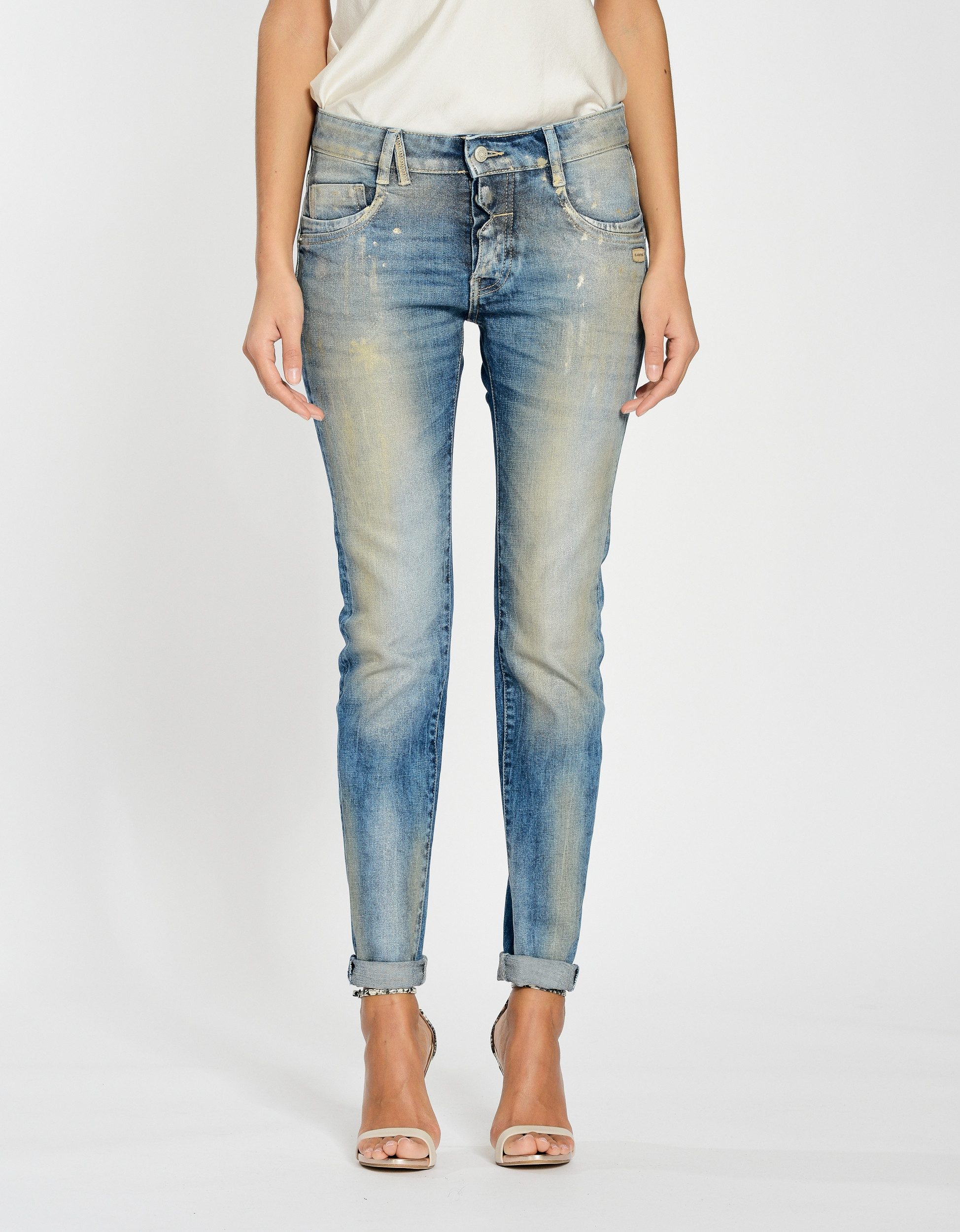 GANG Slim-fit-Jeans - 94GERDA - relaxed slim fit - 30denim gold splash