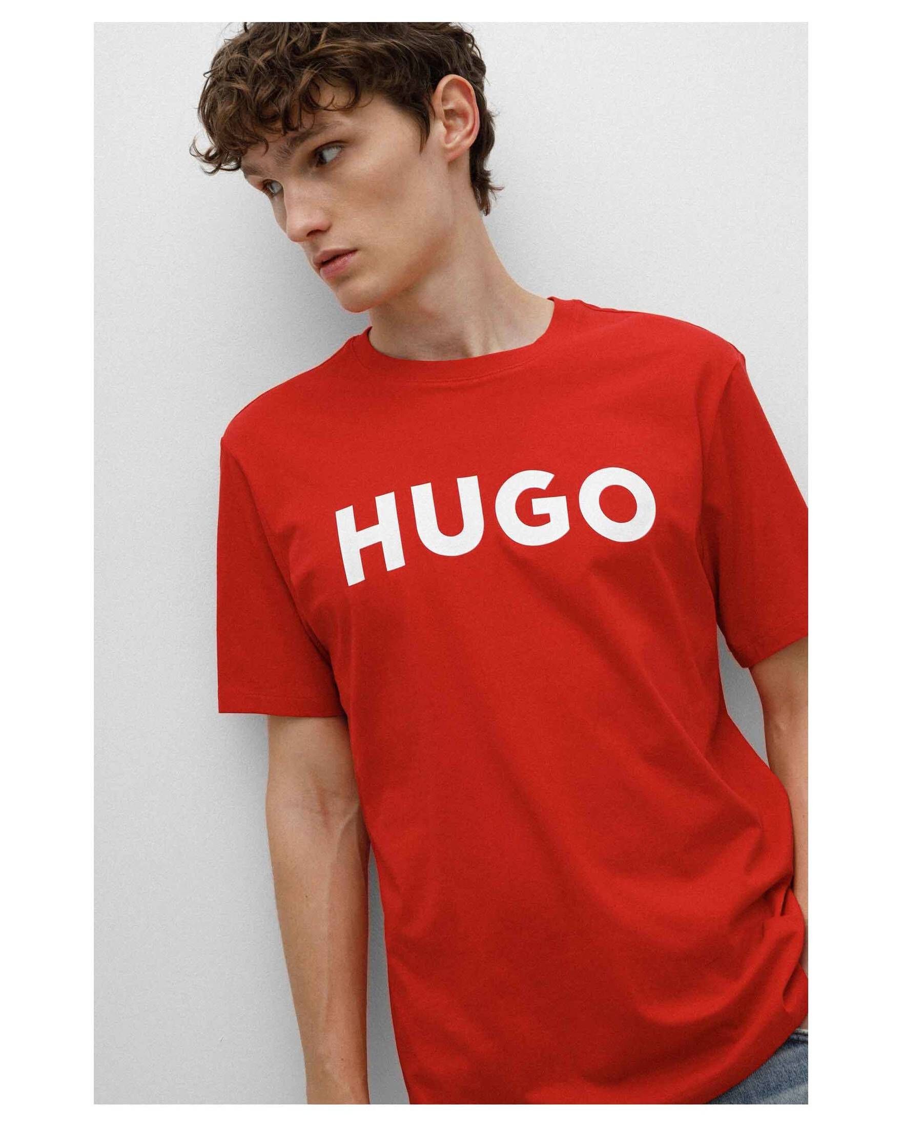 HUGO T-Shirt Herren T-Shirt DULIVIO rot (74) (1-tlg)