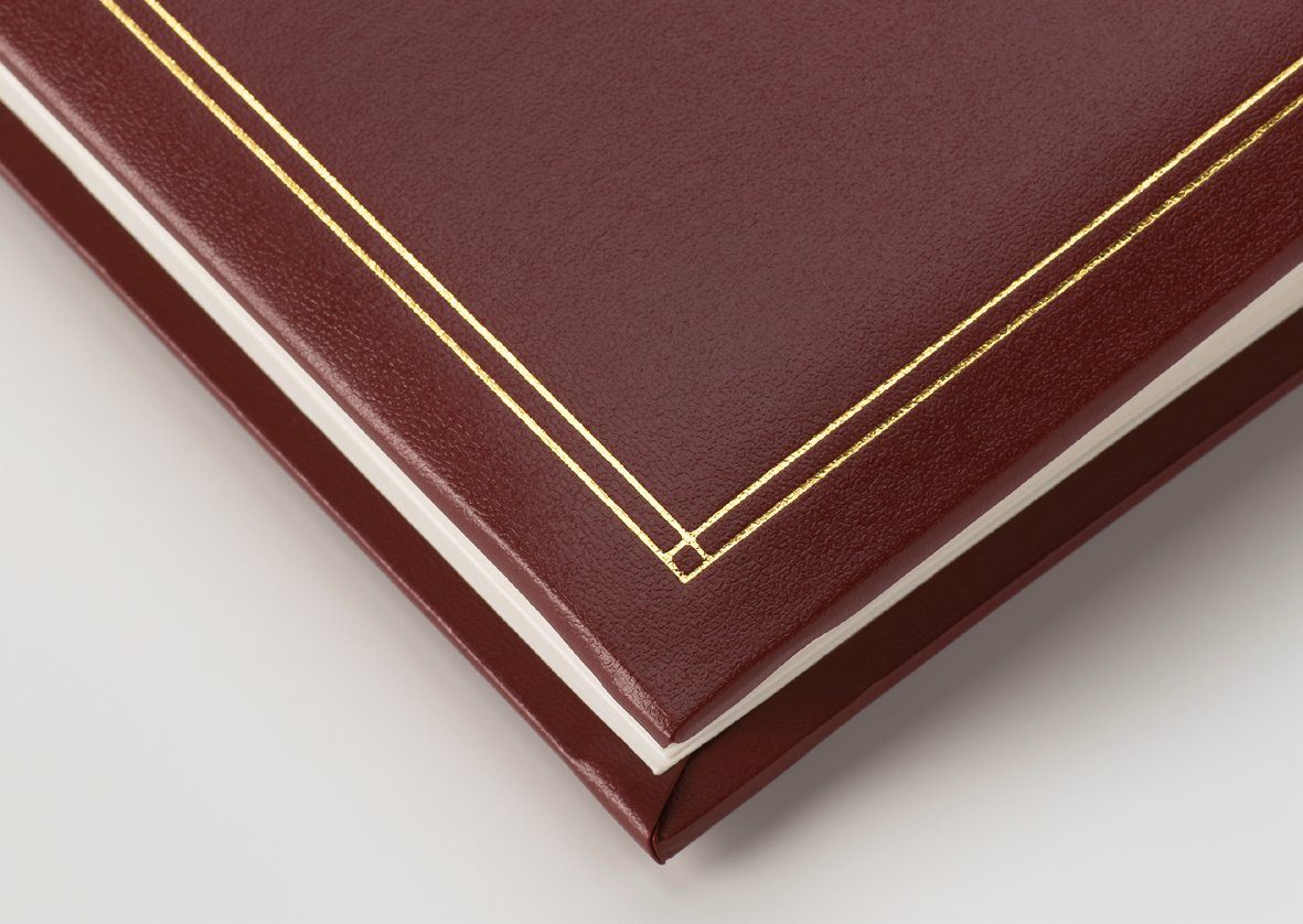 Walther Design Fotoalbum Selbstklebealbum Monza, Selbstklebealbum, Kunstleder mit Goldprägung