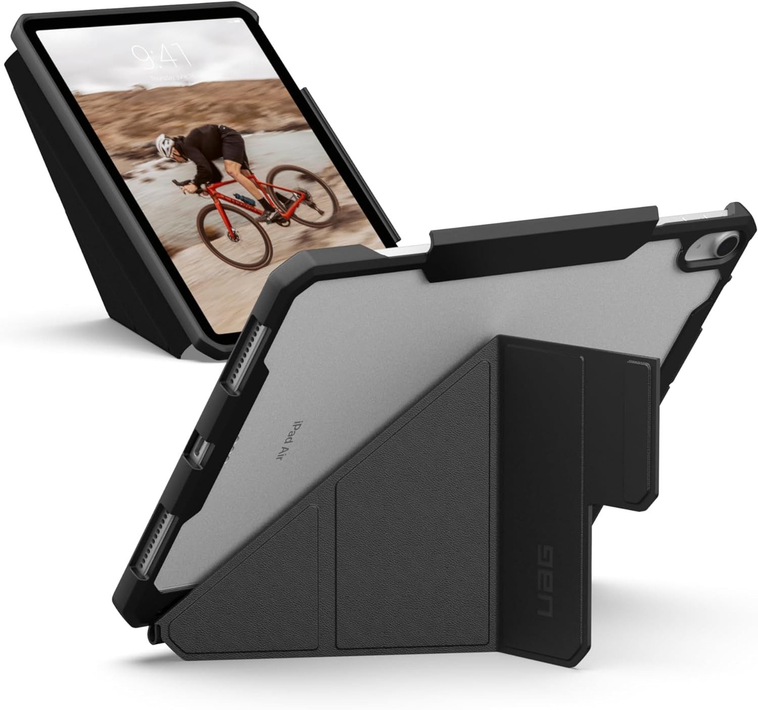 Urban Armor Gear Tablet-Hülle Essential Armor Folio - Apple iPad Air 11 (M2 - 2024) Hülle, [Sturz- und stoßfest nach US-Militärstandard, Wake- / Sleep-Funktion]