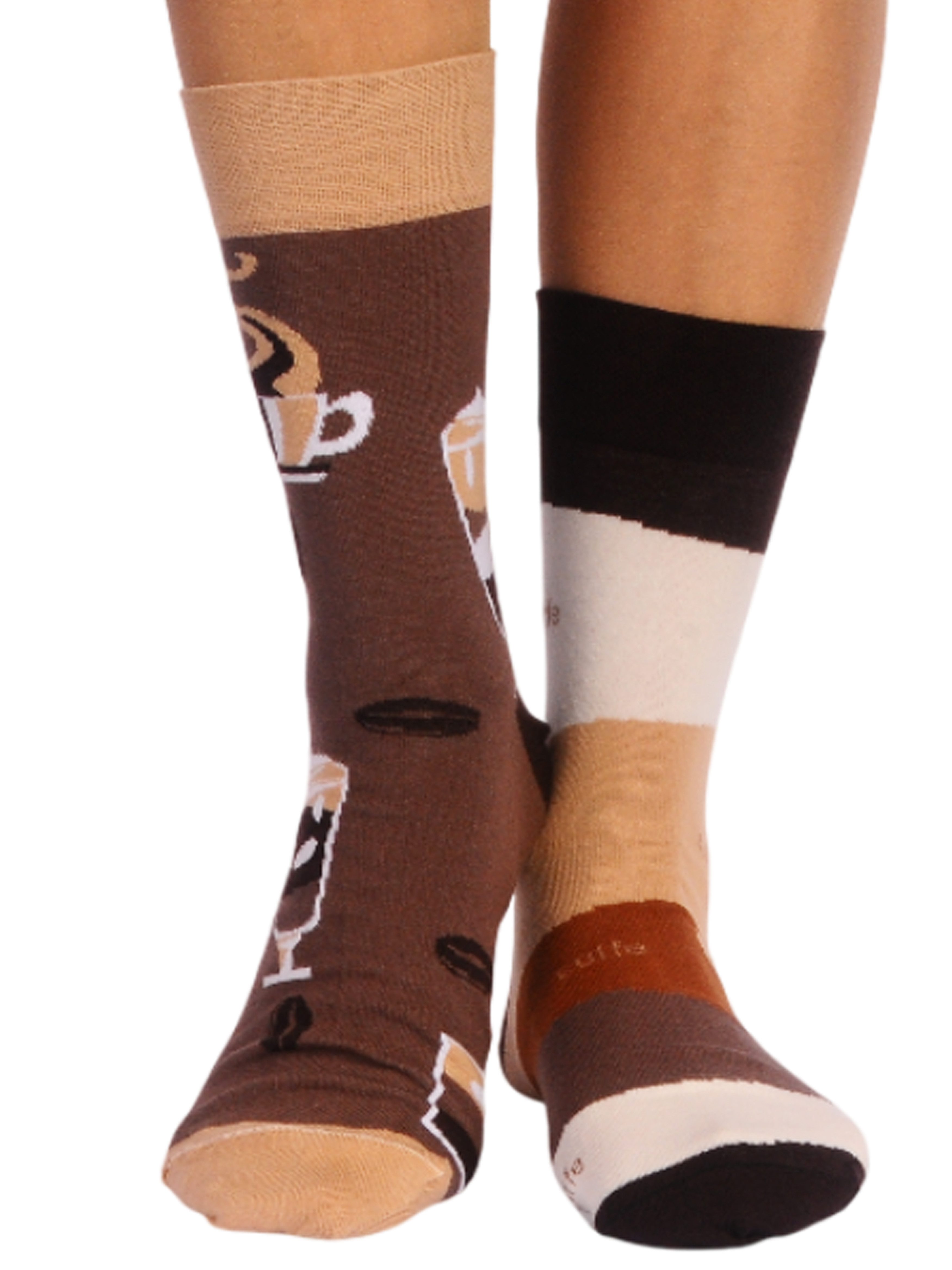 Socken 1 Paar Strümpfe mit Kaffee Muster socks unisex