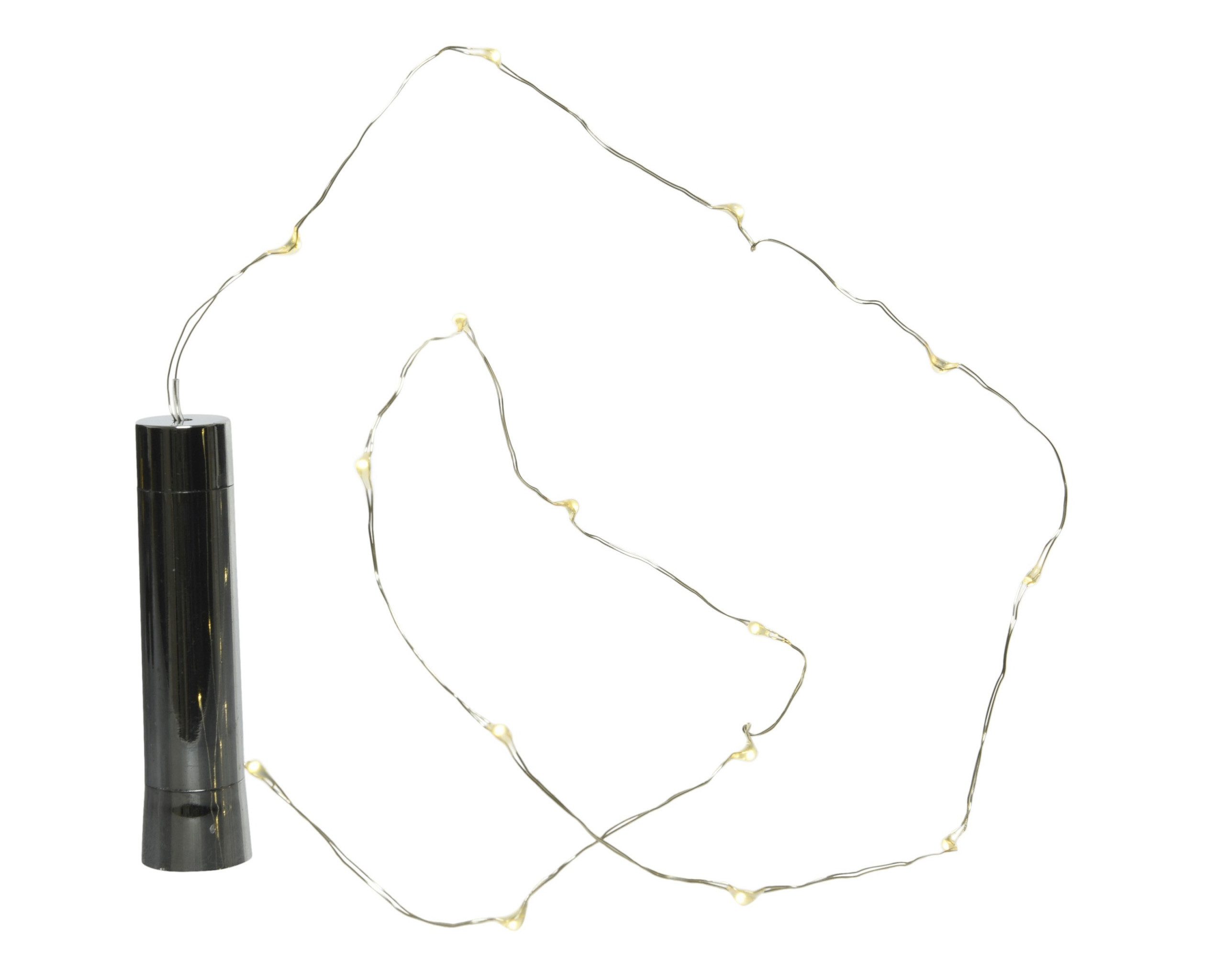 Lumineo Dekofigur, LED Lichterflasche 70cm transparent mit 15 warmweißen Lichtpunkten