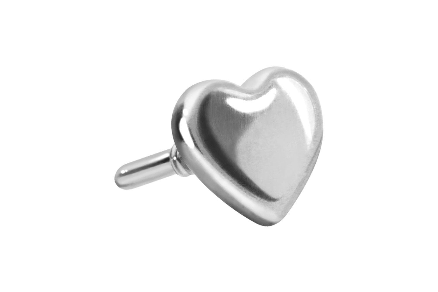 Piercing-Set 14 Karat Gold Schraubaufsatz mit Außengewinde HERZ