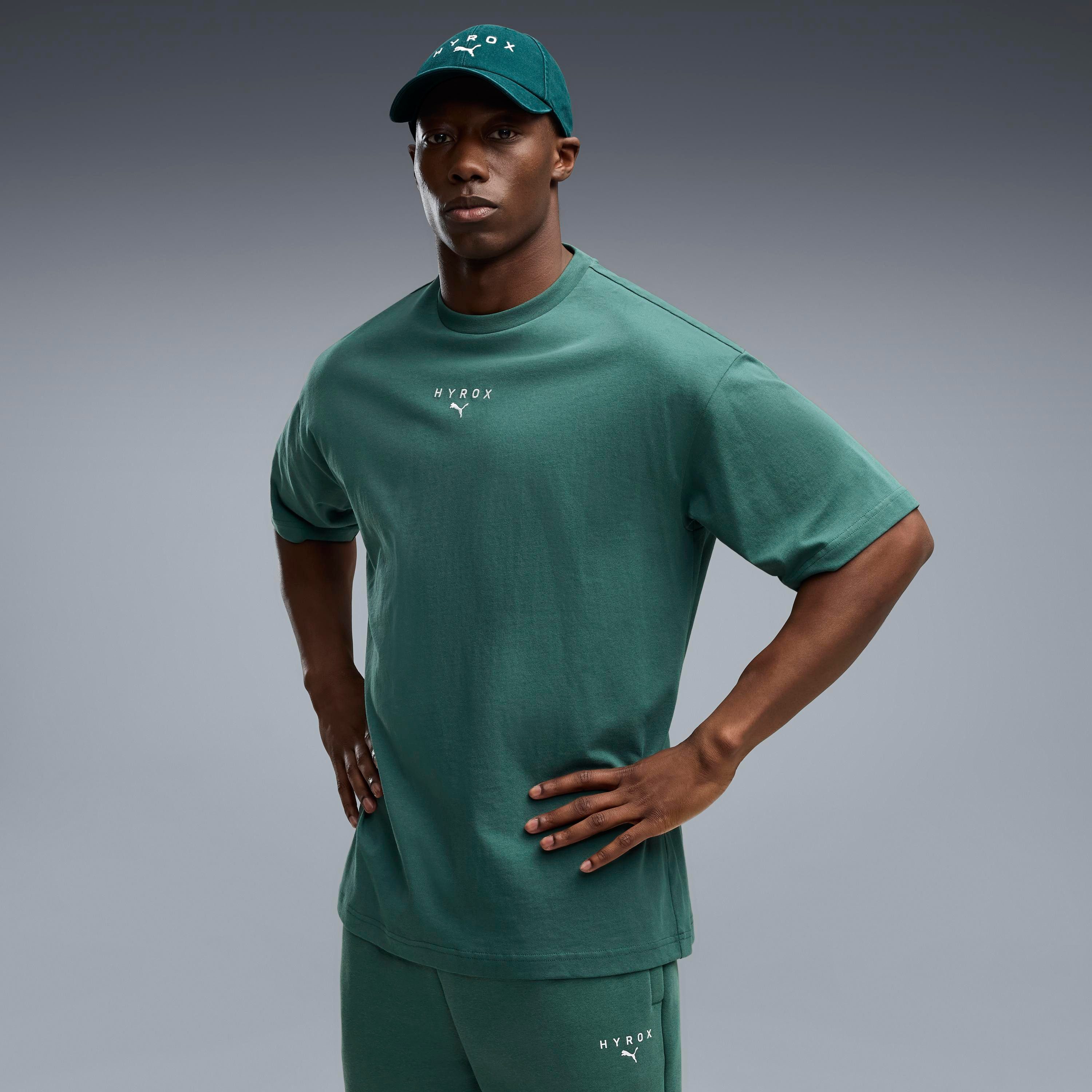 PUMA Trainingsshirt M X HYROX LIFESTYLE TEE regular fit, Kurzarm, Rundhalsausschnitt, für Fitness-Workout