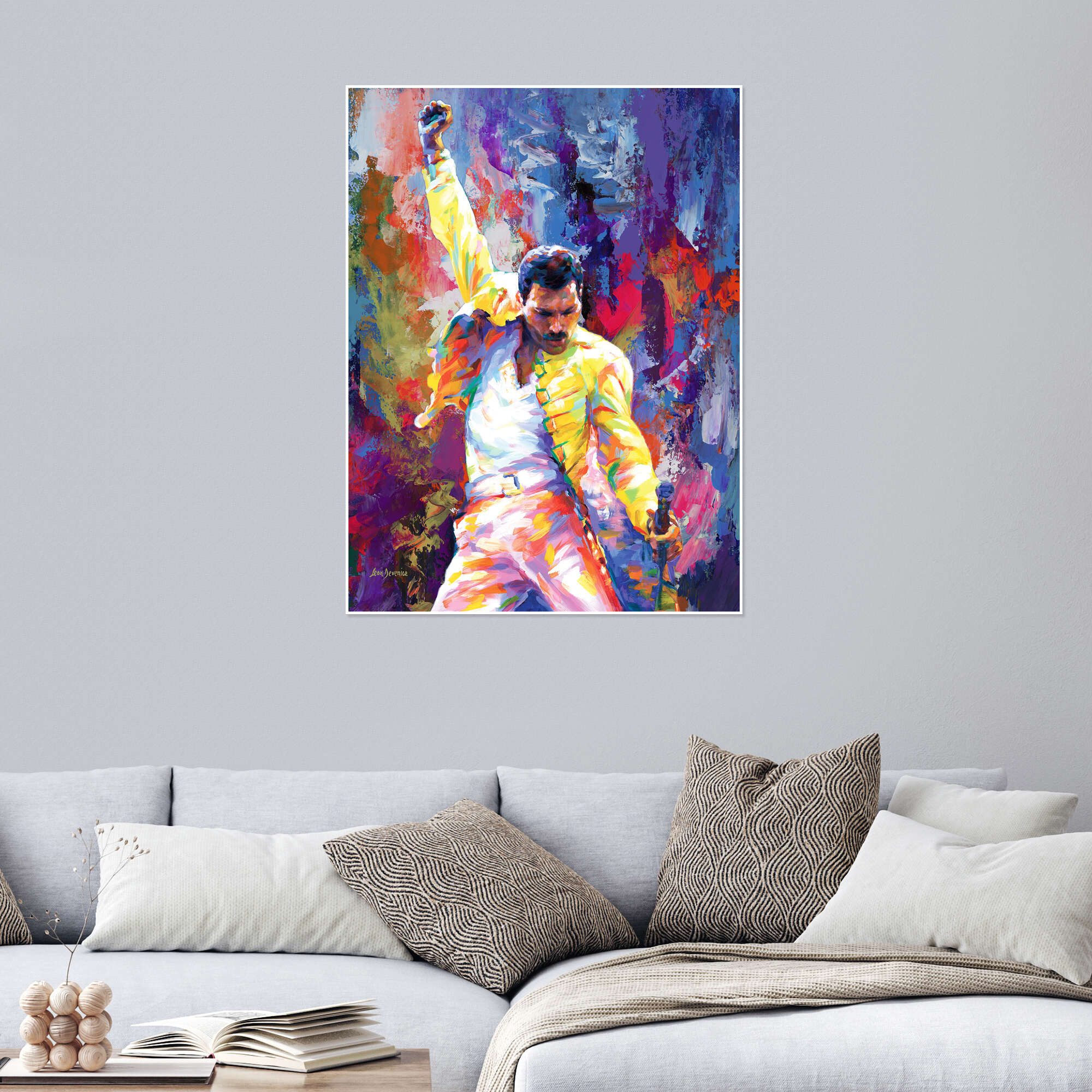 Posterlounge Wandbild Freddie Mercury Pop Art Porträt, Leon Devenice, erhältlich als Poster, Leinwandbild, Wandsticker oder Acrylglasbild – Bild 4 von 5