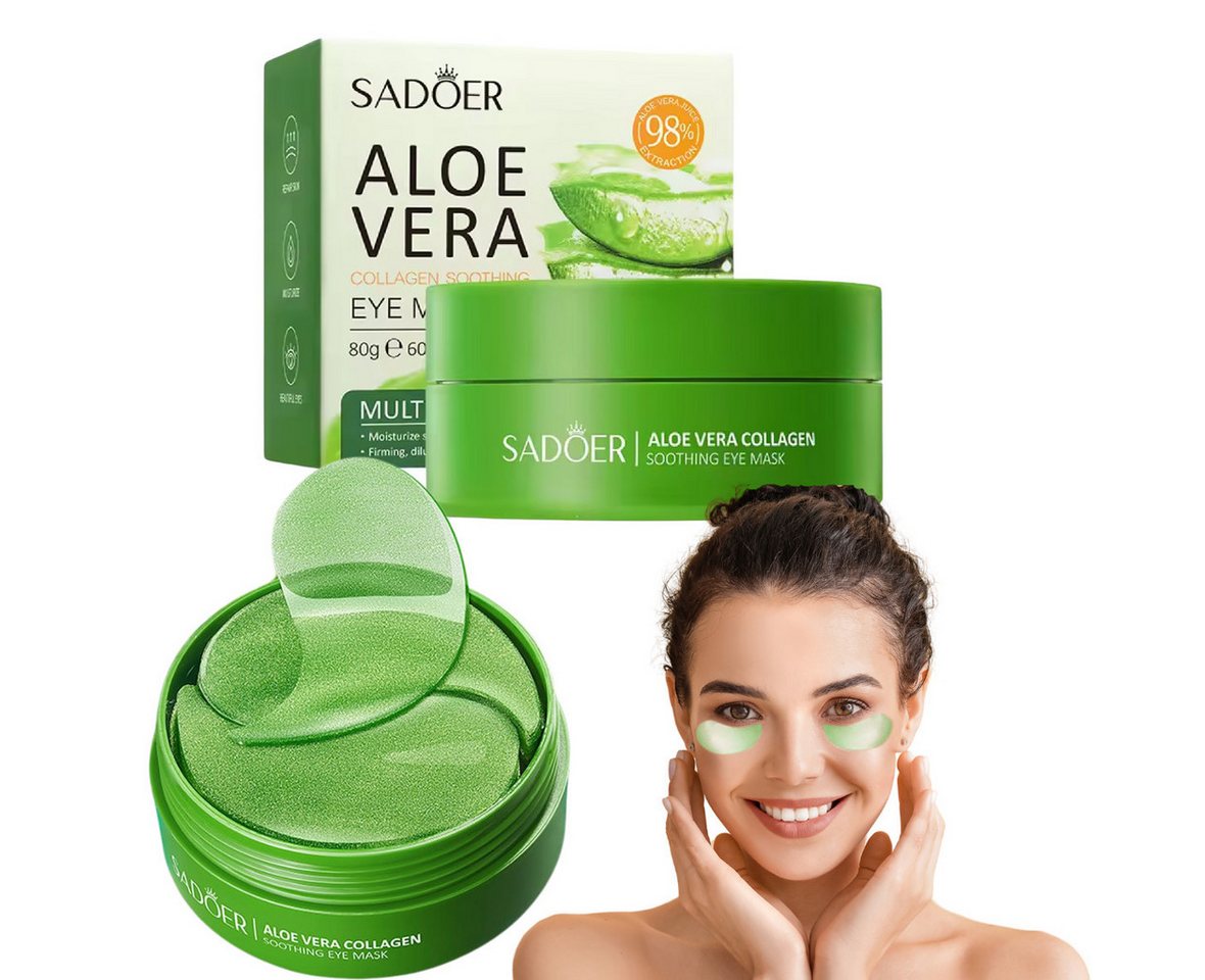 Montegoni Augenpads gegen Augenringe und Schwellungen, Anti Aging, Beruhigende, Augenmaske, 60 Stück Augen Pads, Augenpflege Pads gegen Falten, Augenmaske Anti-Falten Wirkung