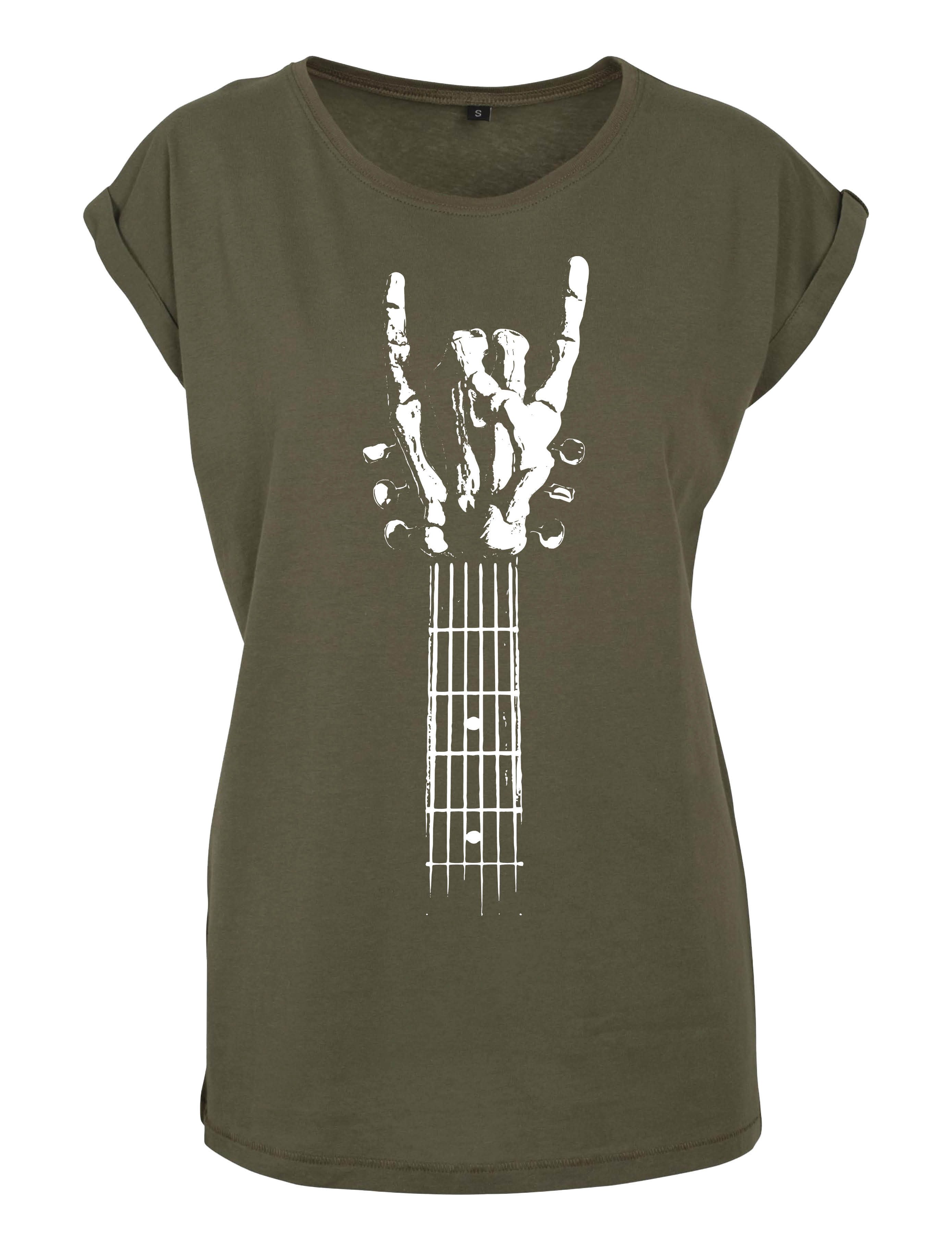 Youth Designz Print-Shirt "Rock Gitarre" Damen T-Shirt als Statement oder Geschenk Frauen Motiv mit stylischen Aufdruck für Musik Liebhaber