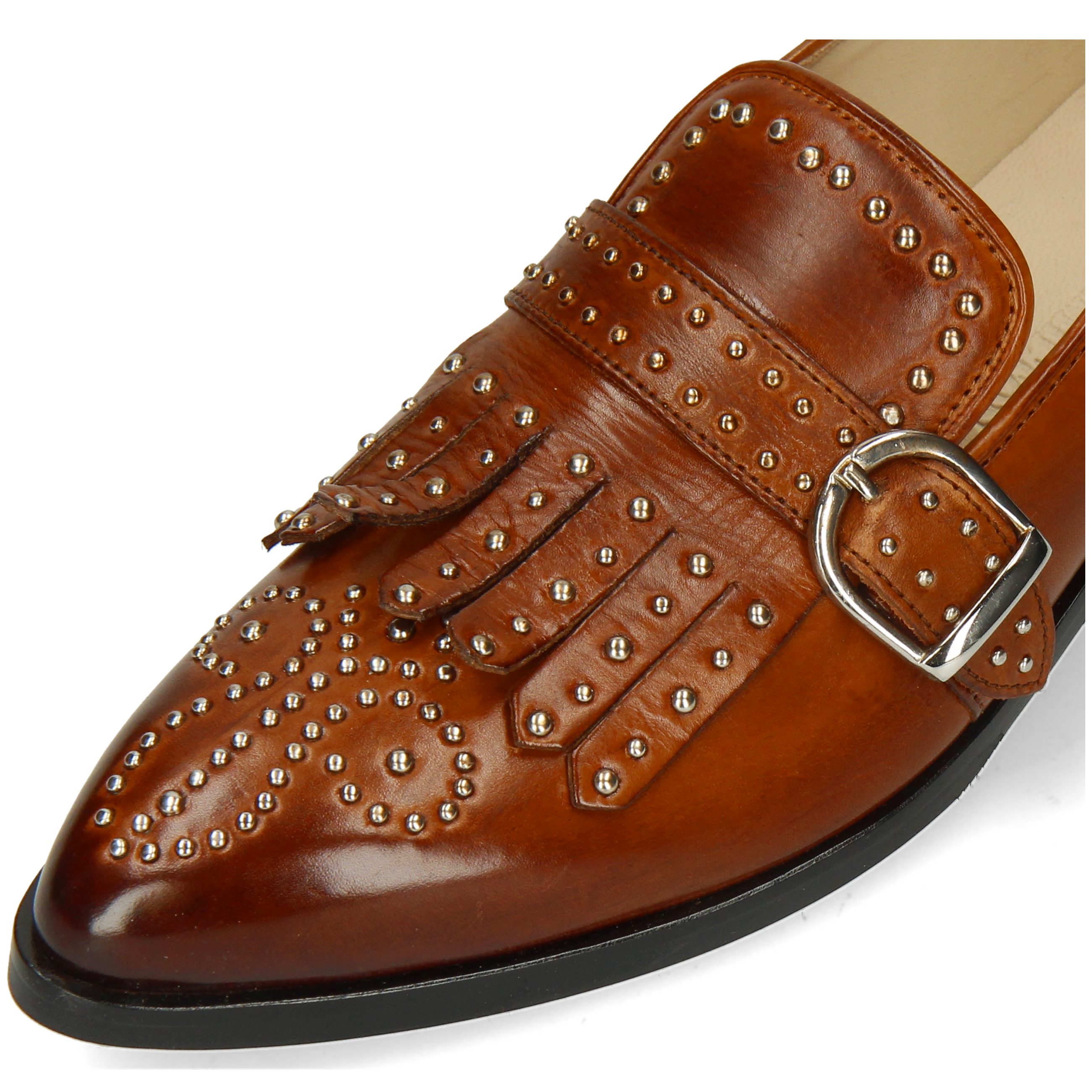 Hamilton Rivets Tan 26 Silver Jessy Loafer Melvin Crust &