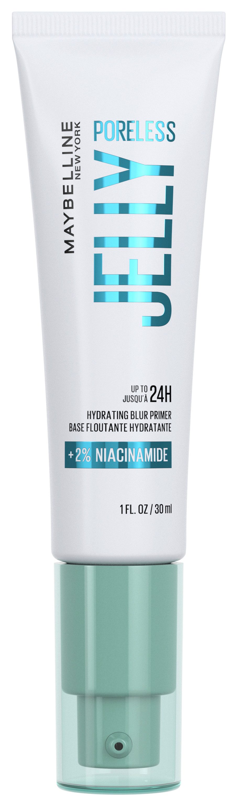 MAYBELLINE NEW YORK Primer Maybelline New York Poreless Jelly Primer, Porenverkleinernd, spendet Feuchtigkeit, klebt und verklumpt nicht.