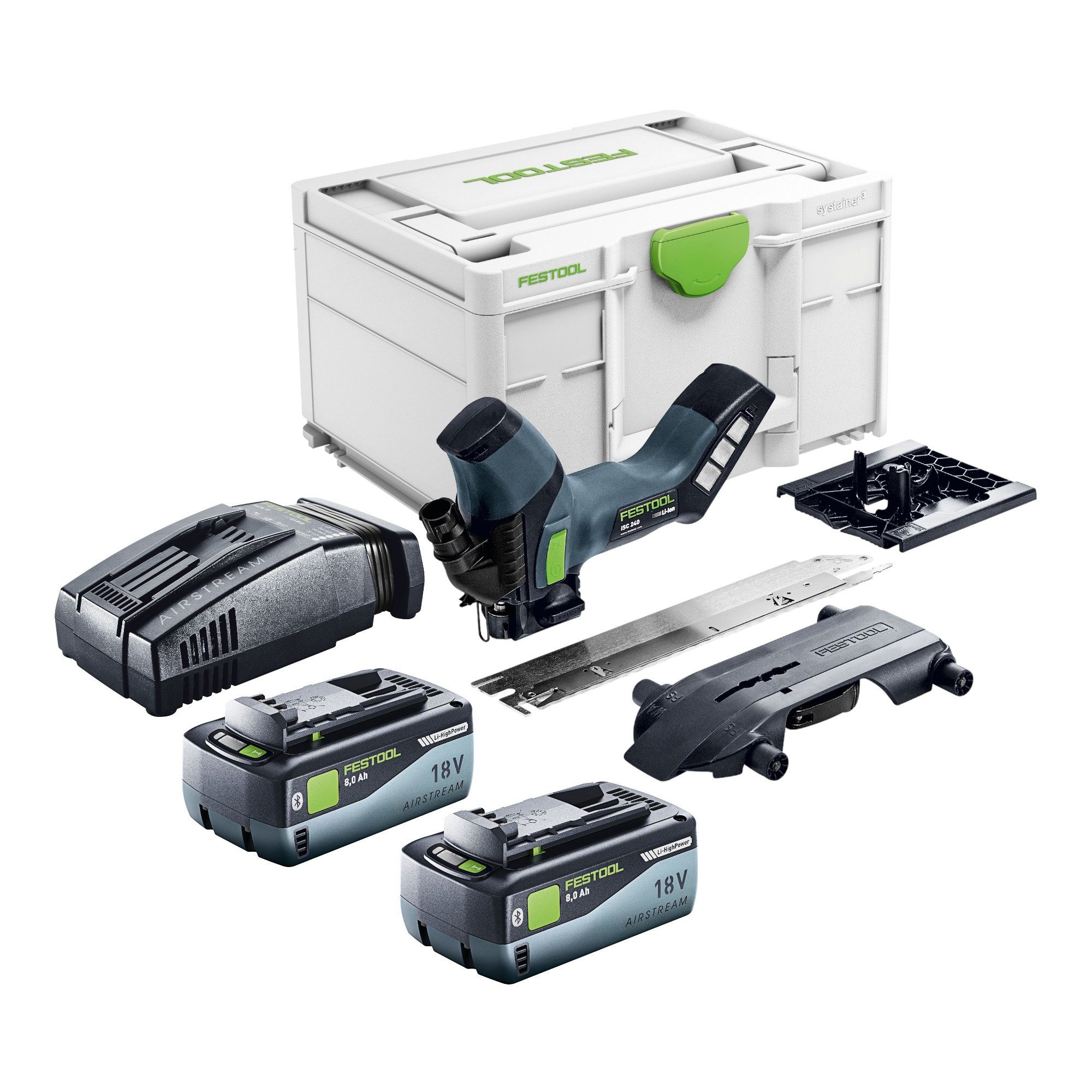FESTOOL Akku-Säge ISC 240 EB-Basic Akku Dämmstoffsäge 18 V 240 mm + 2x Akku 8,0 Ah