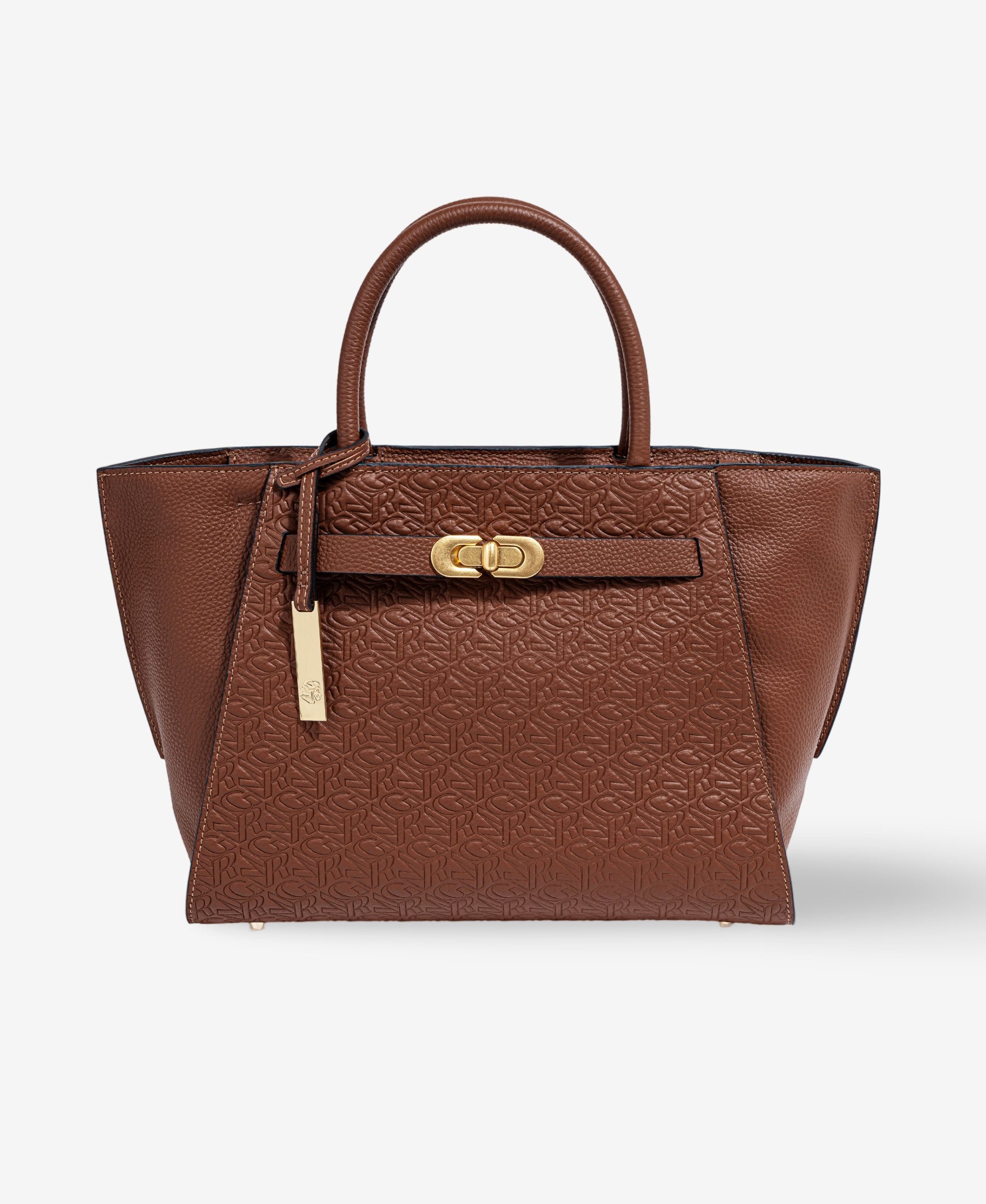 GLAMIRA Handtasche Lysandra Brauner Shopper (1-tlg), echt Leder, mit geräumigem Hauptfach