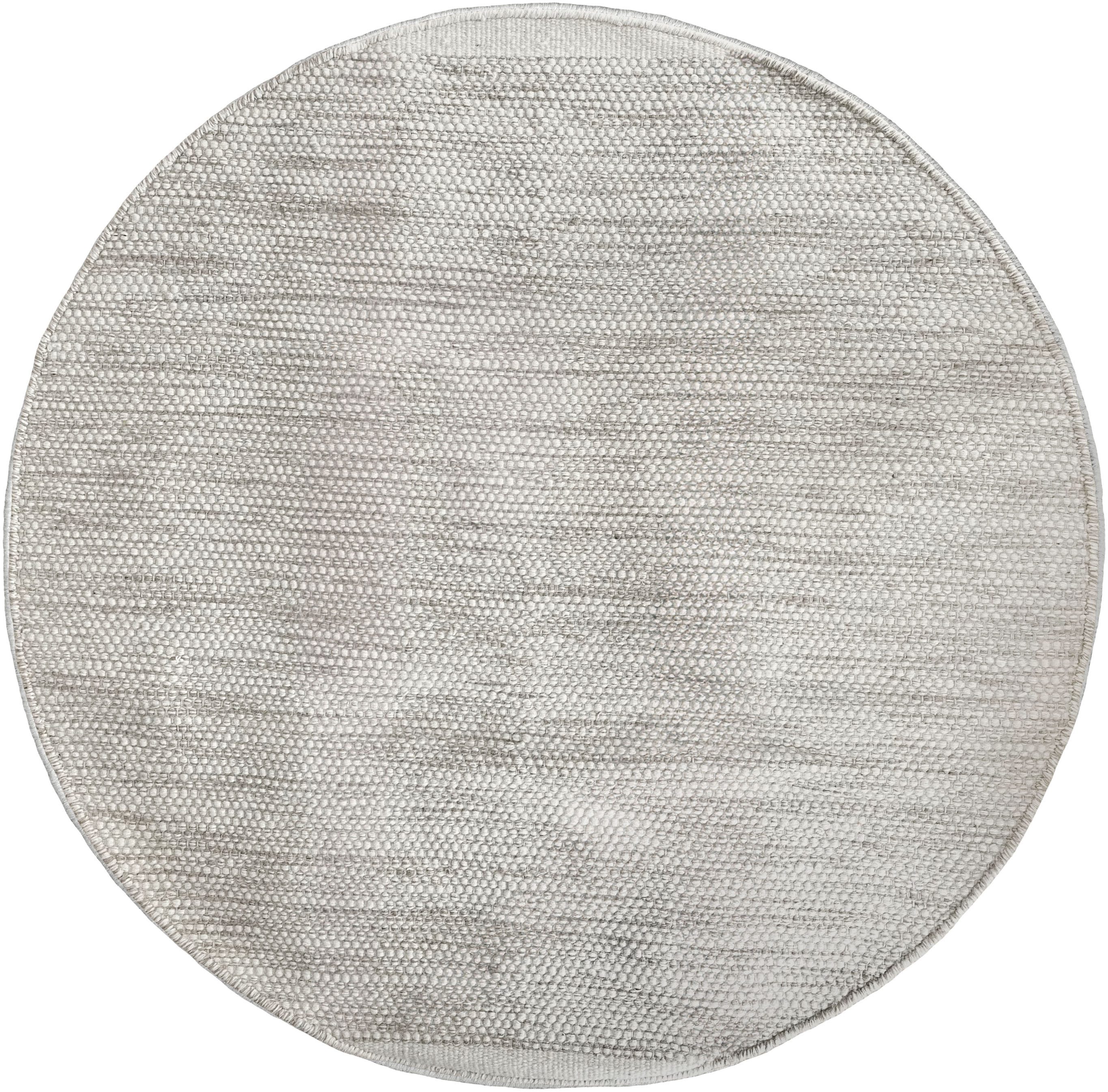 OTTO home Wollteppich Wolltraum Passion, rund, Höhe: 10 mm, Wendeteppich, handgewebt, melierte Optik, reine Wolle, Wohnzimmer