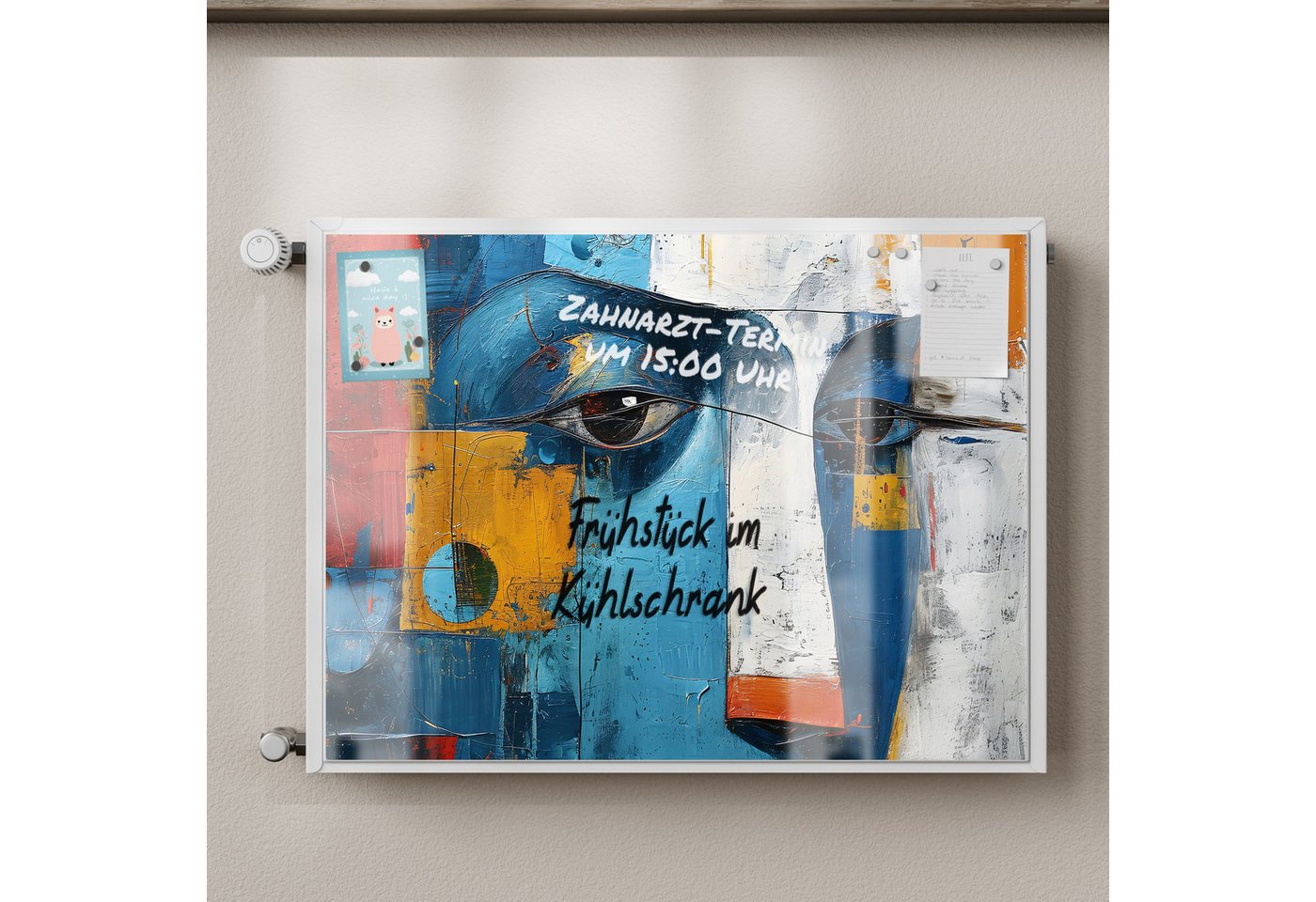 Thumbnail - DEQORI Magnetfolie 'Gesichter der Kunst', Heizung Magnetmatte magnetisch Magnetfolie Folie Schutz