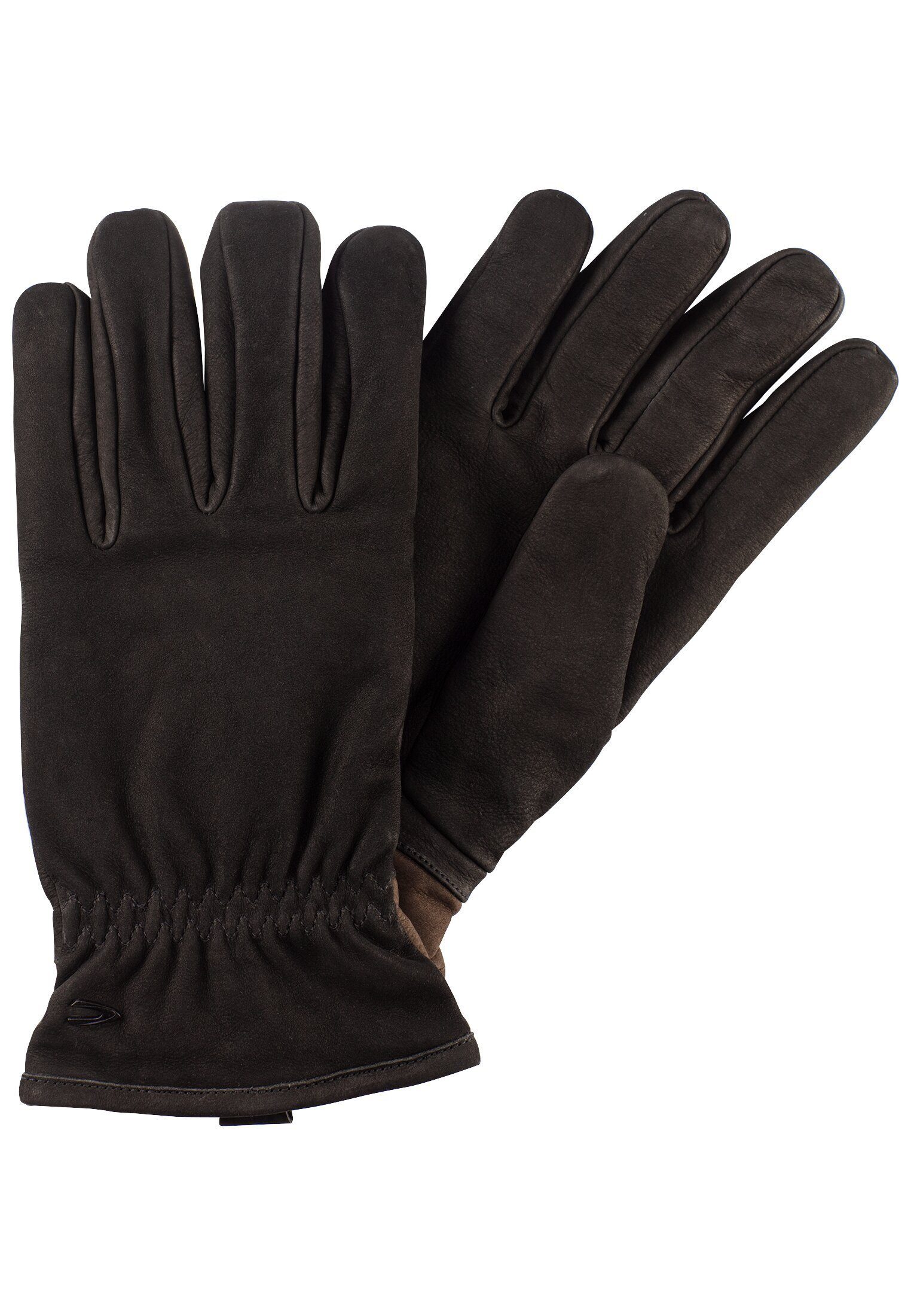 camel active Lederhandschuhe aus hochwertigem Leder Schwarz