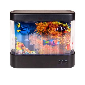 Bada Bing LED Dekolicht Aquarium Für Kinder Fishtank Unterwasserwelt Sealife Lampe, 360° LED-Drehung, LED fest integriert, 360° Drehung, Timerfunktion