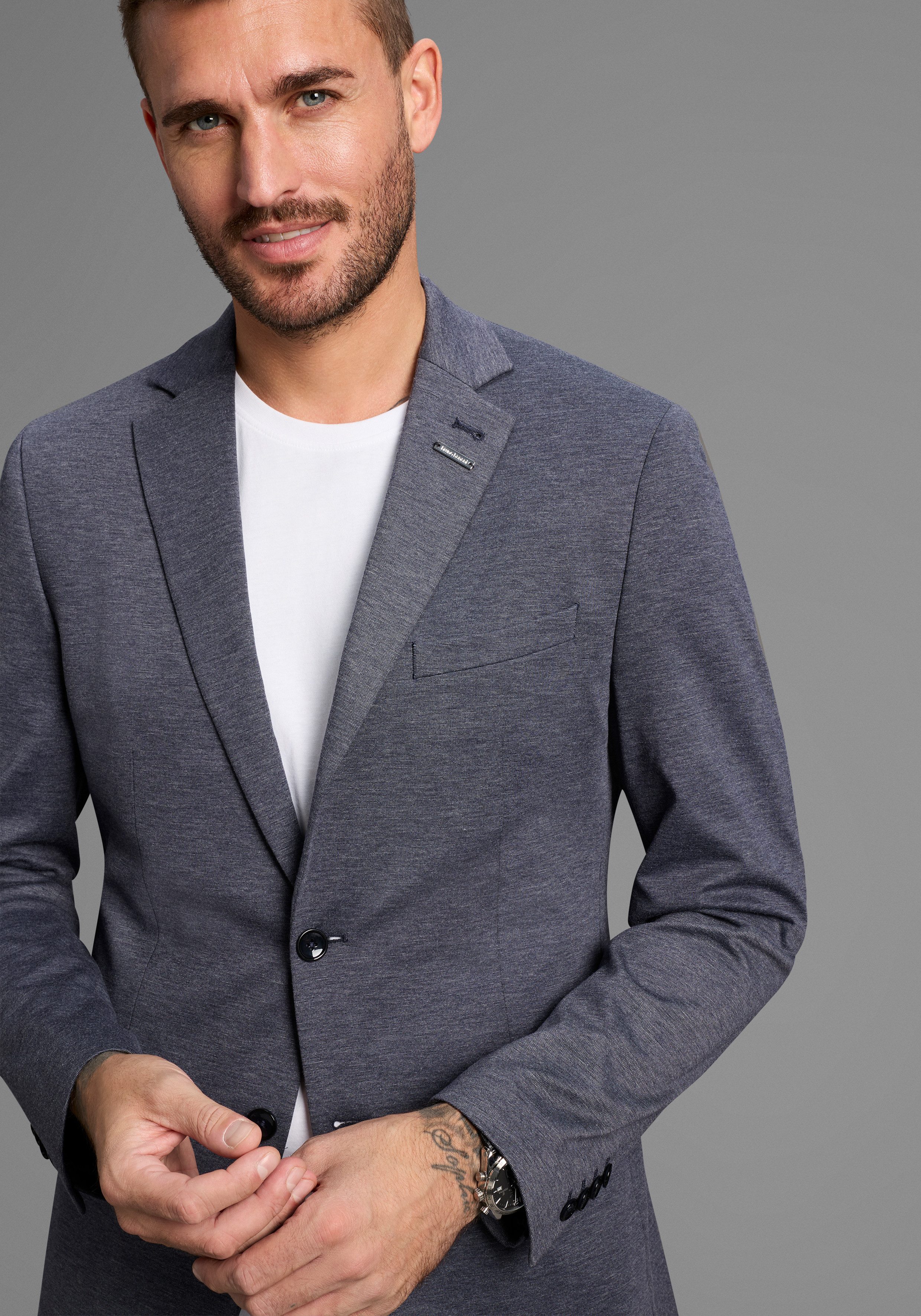 Bruno Banani Anzug Jersey (Sakko & Hose) elastische Qualität