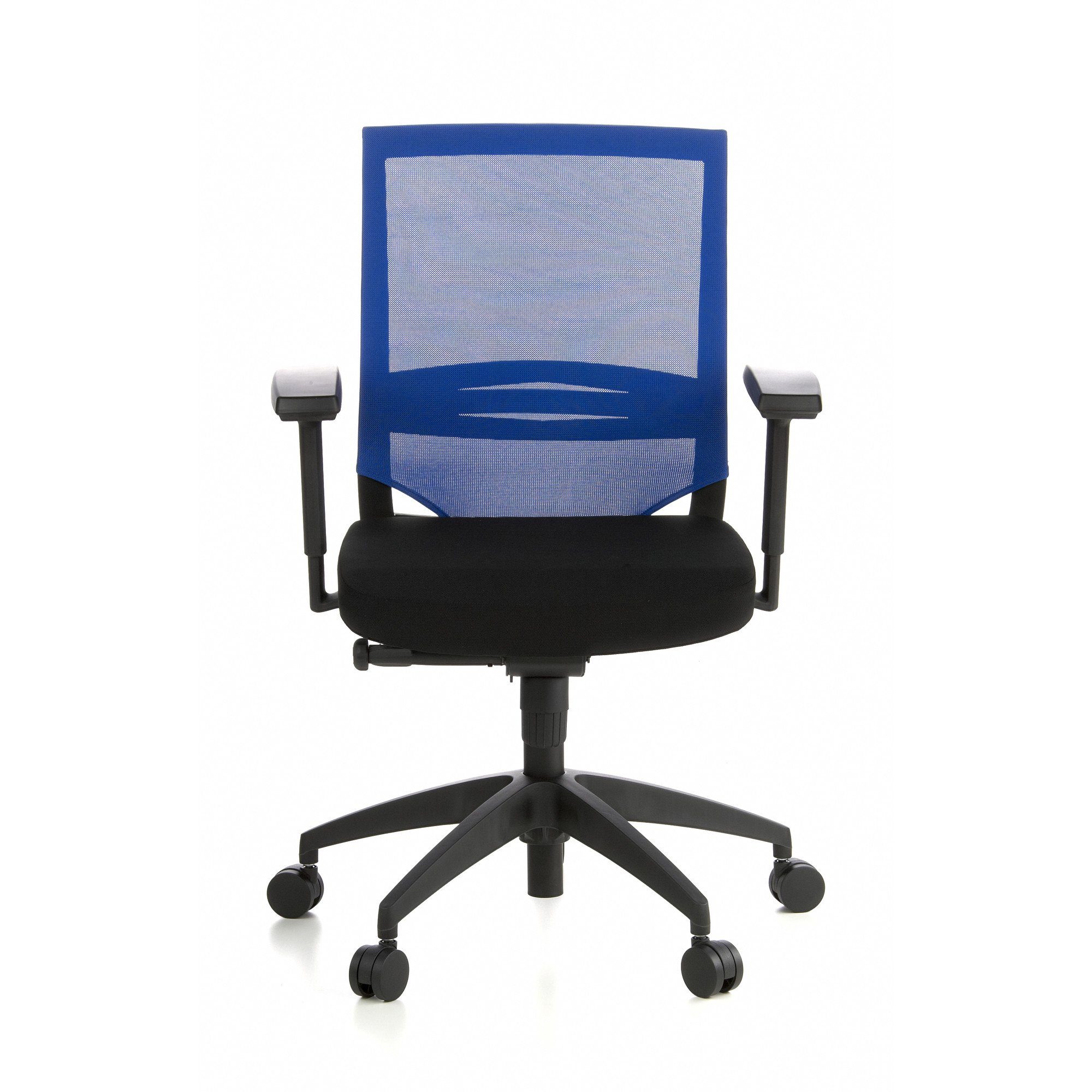 hjh OFFICE Drehstuhl Profi Bürostuhl PORTO BASE Stoff (1 St), Schreibtischstuhl ergonomisch Schwarz/Blau