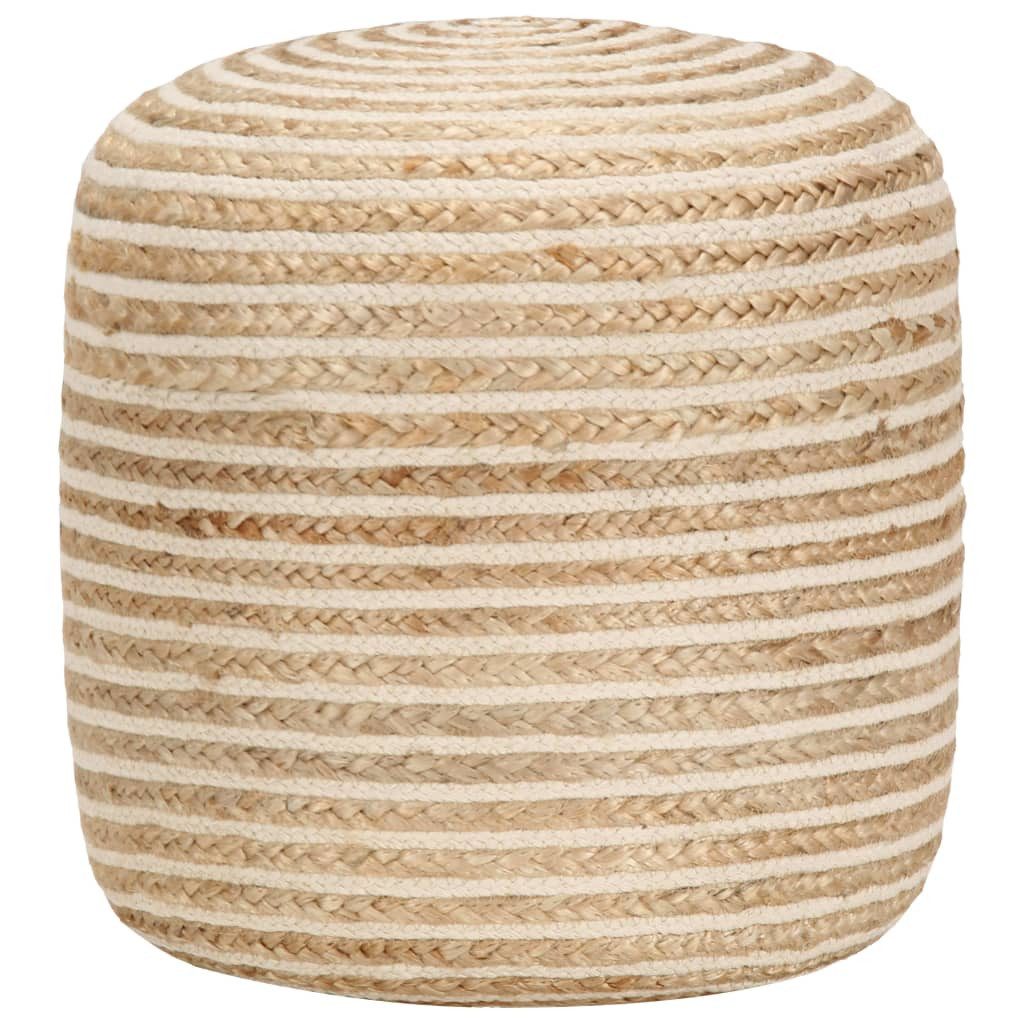 vidaXL Polsterhocker Handgefertigter Sitzpuff 40 x 45 cm Jute (1 St) von VIDAXL