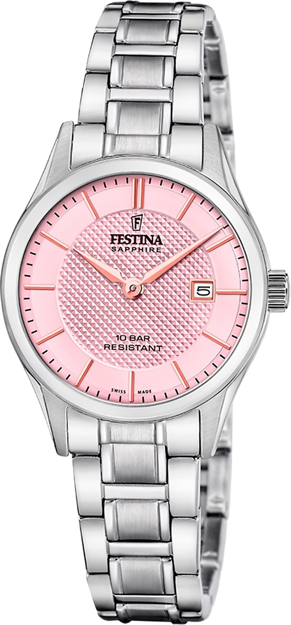 Quarzuhr Festina Damenuhr Swiss Made Armbanduhr