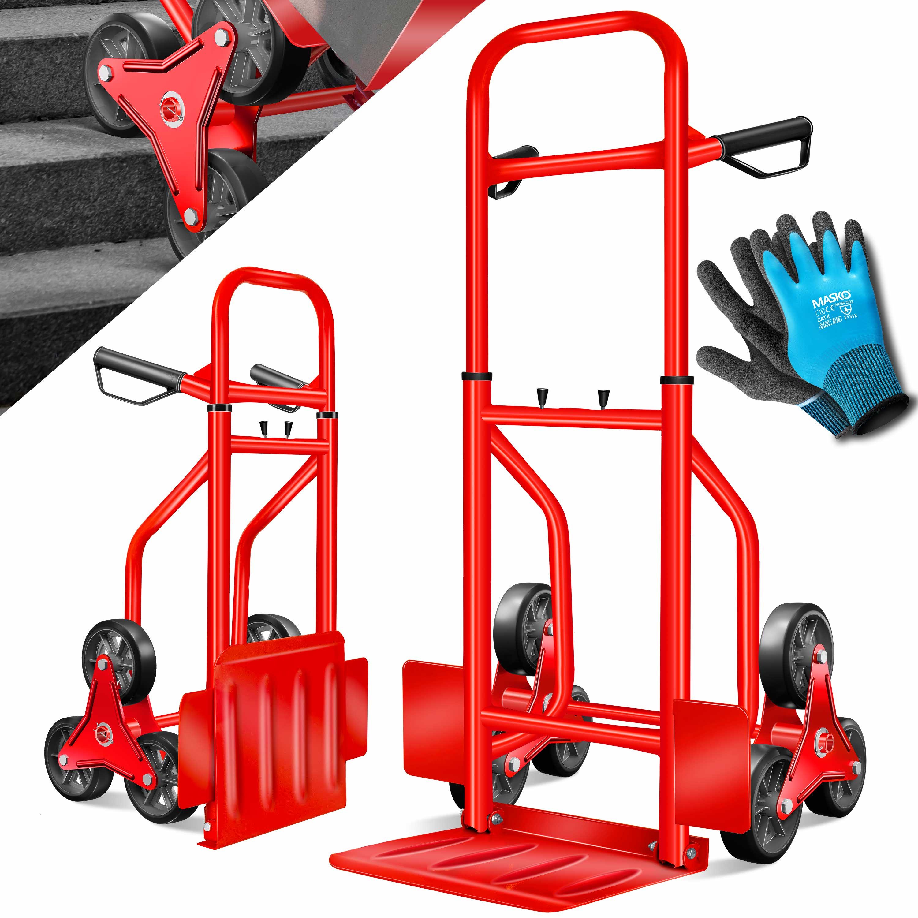 MASKO Sackkarre, Treppenkarre Sackkarre 200kg Transportkarre Treppensteiger