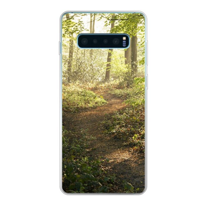 MuchoWow Handyhülle Wald - Bäume - Weg - Sonne - Pflanzen - Laub - Natur Phone Case Handyhülle Samsung Galaxy S10 Lite Silikon Schutzhülle