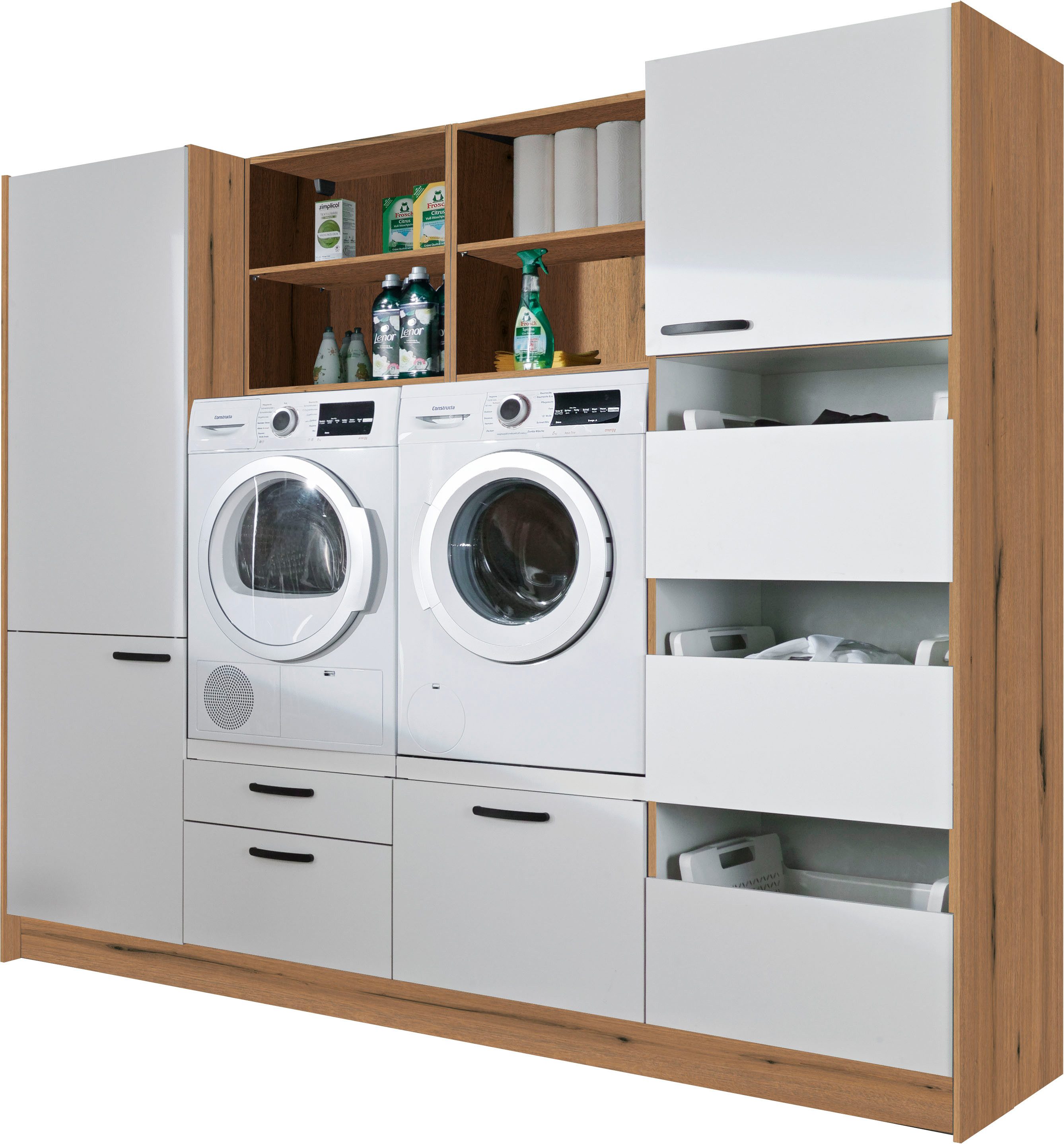 Express Küchen Schrank-Set Arta, (Komplett-Set, 9-St., ohne Geräte, vormontiert, mit Soft-Close-Funktion, Stellbreite 245 cm), ohne Geräte, vormontiert, mit Soft-Close-Funktion, Stellbreite 245cm